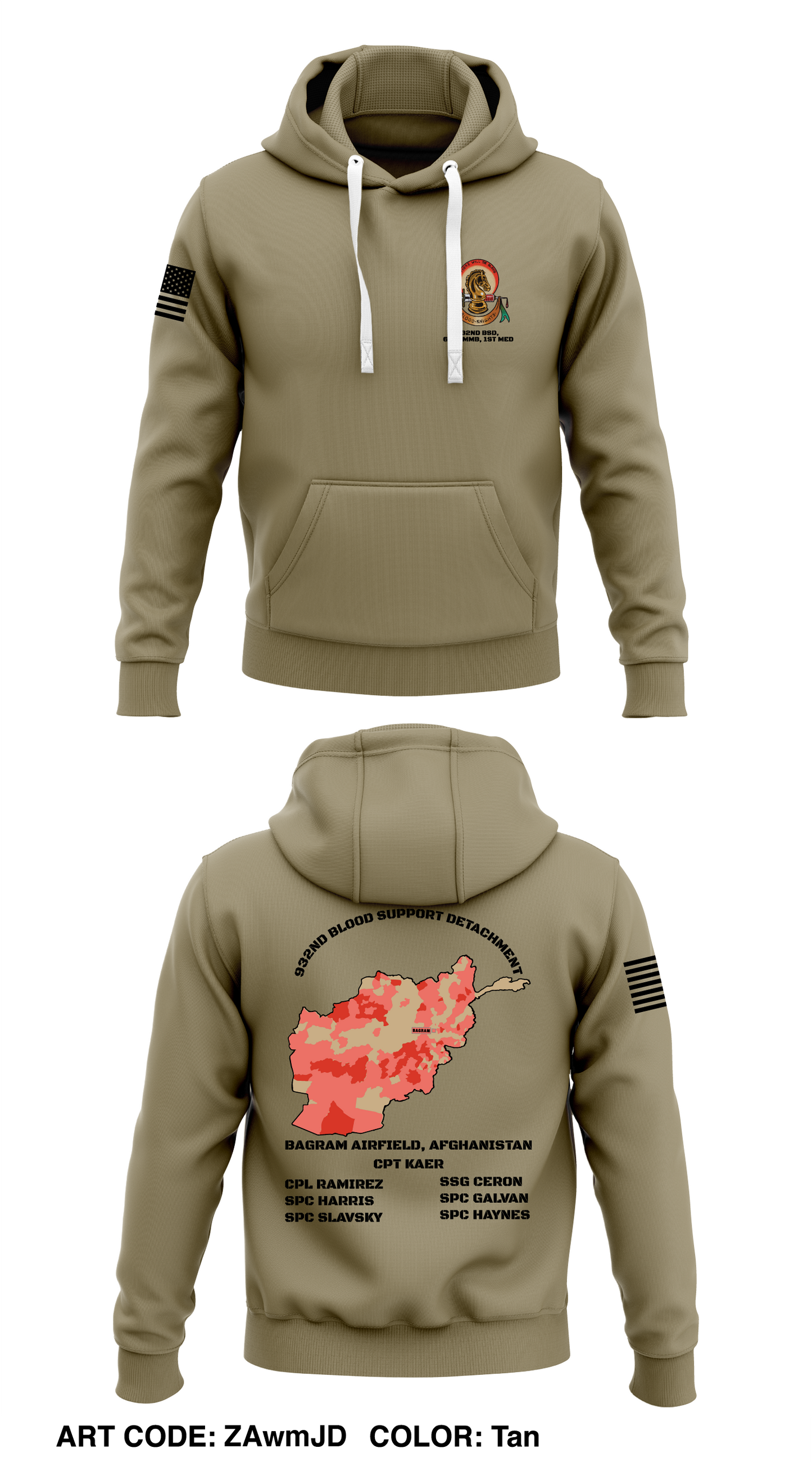 932nd BSD, 61st MMB, 1st MED Store 1 Core Men's Hooded Performance Sweatshirt - ZAwmJD