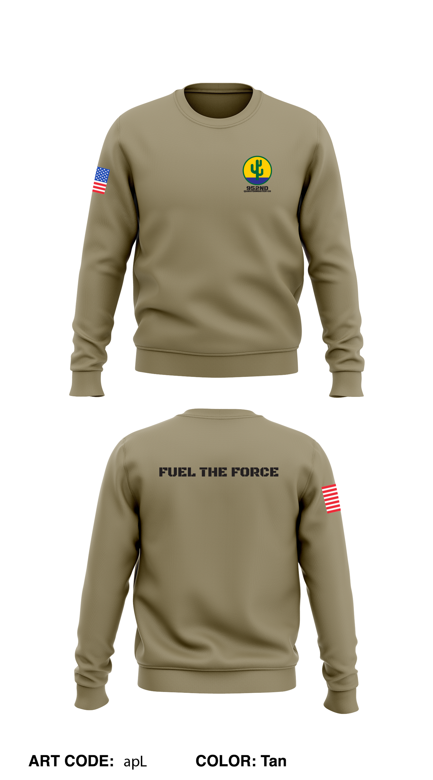 952nd QuarterMaster Co Store 1 Core Men's Crewneck Performance Sweatshirt - apL