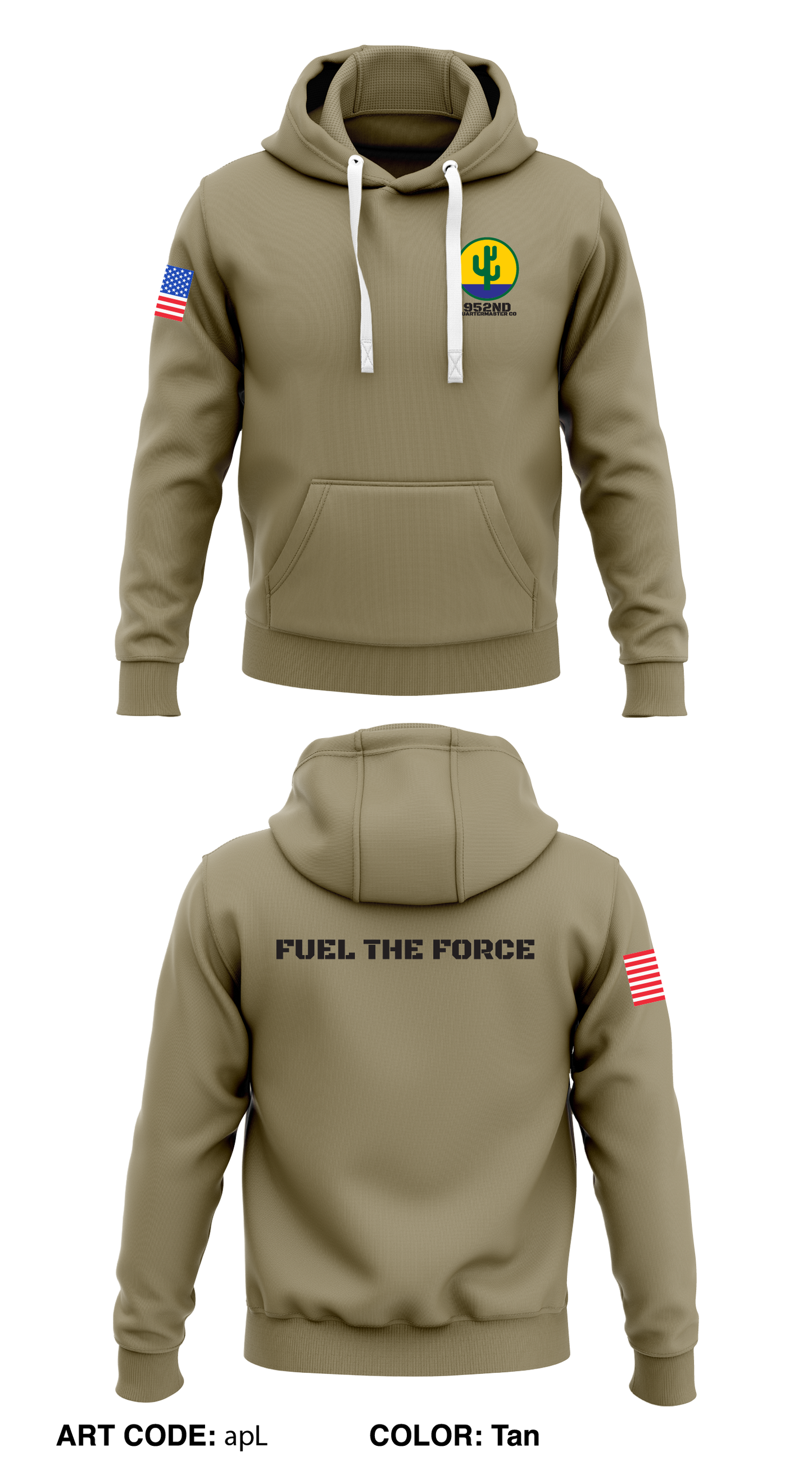 952nd QuarterMaster Co Store 1 Core Men's Hooded Performance Sweatshirt - apL