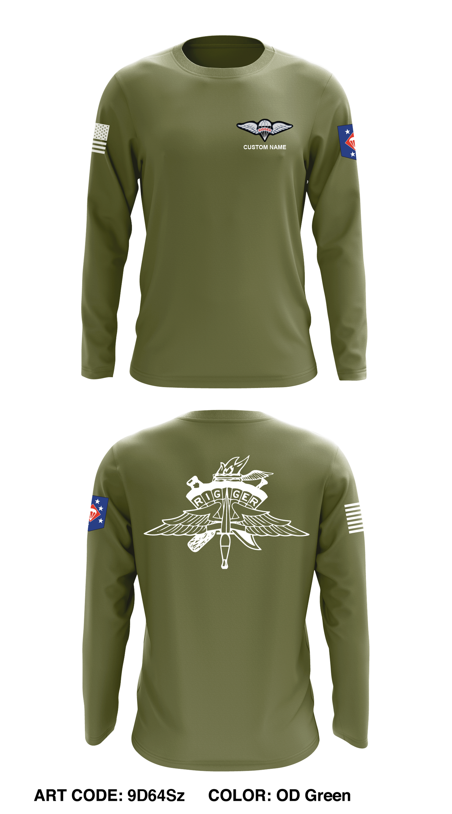 CUSTOM - 1st Aerial Delivery Store 1 Core Men's LS Performance Tee - 9D64Sz