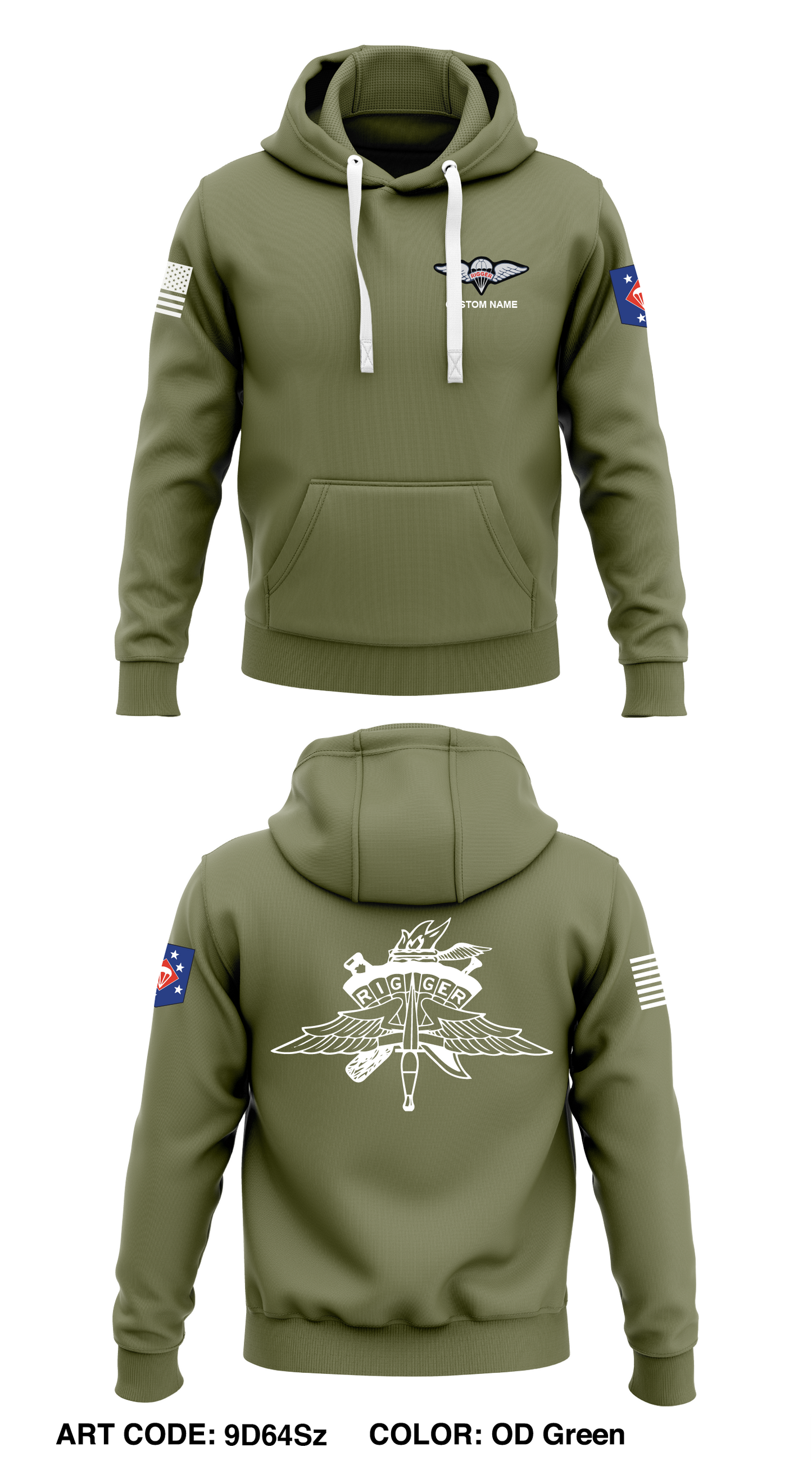 CUSTOM 1st Aerial Delivery Store 1 Core Men's Hooded Performance Sweatshirt - 9D64Sz