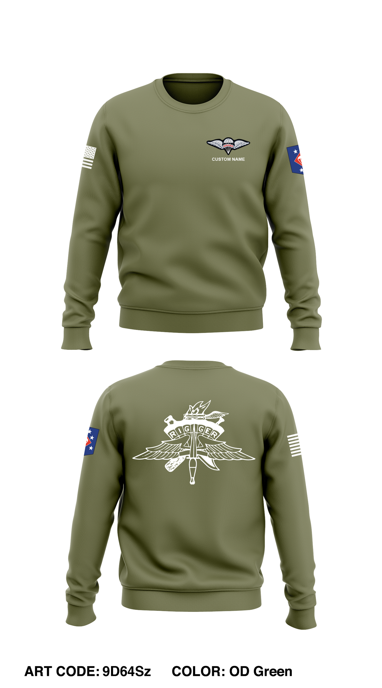 CUSTOM 1st Aerial Delivery Store 1 Core Men's Crewneck Performance Sweatshirt - 9D64Sz