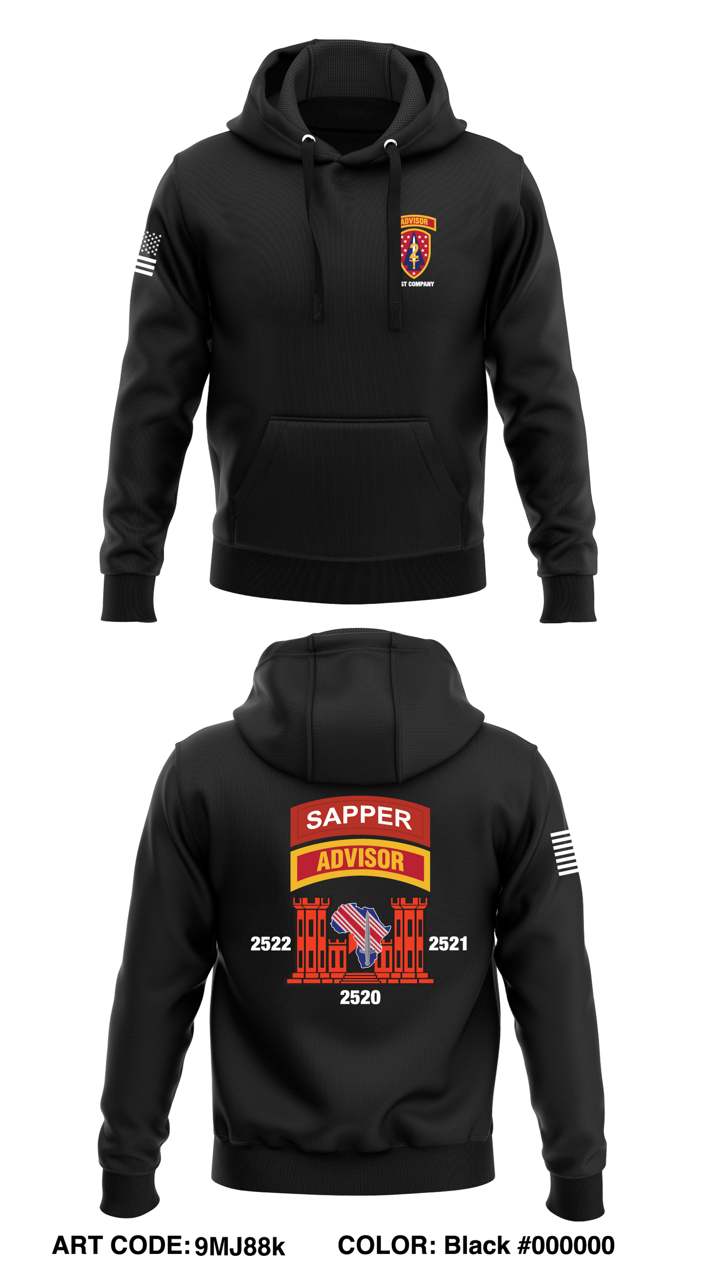 B Co, 5th BN, 2nd SFAB Core Men's Hooded Performance Sweatshirt - 9MJ88k