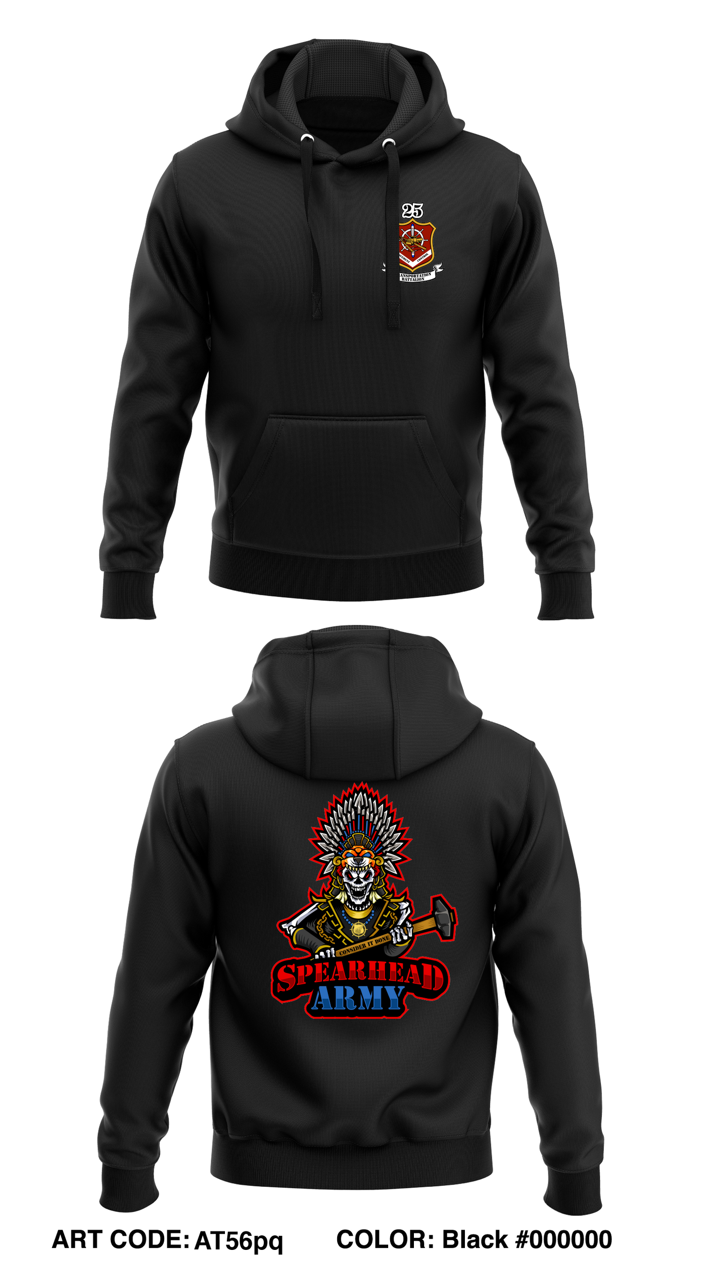 25th Transportation BN, S.Korea Core Men's Hooded Performance Sweatshirt - AT56pq