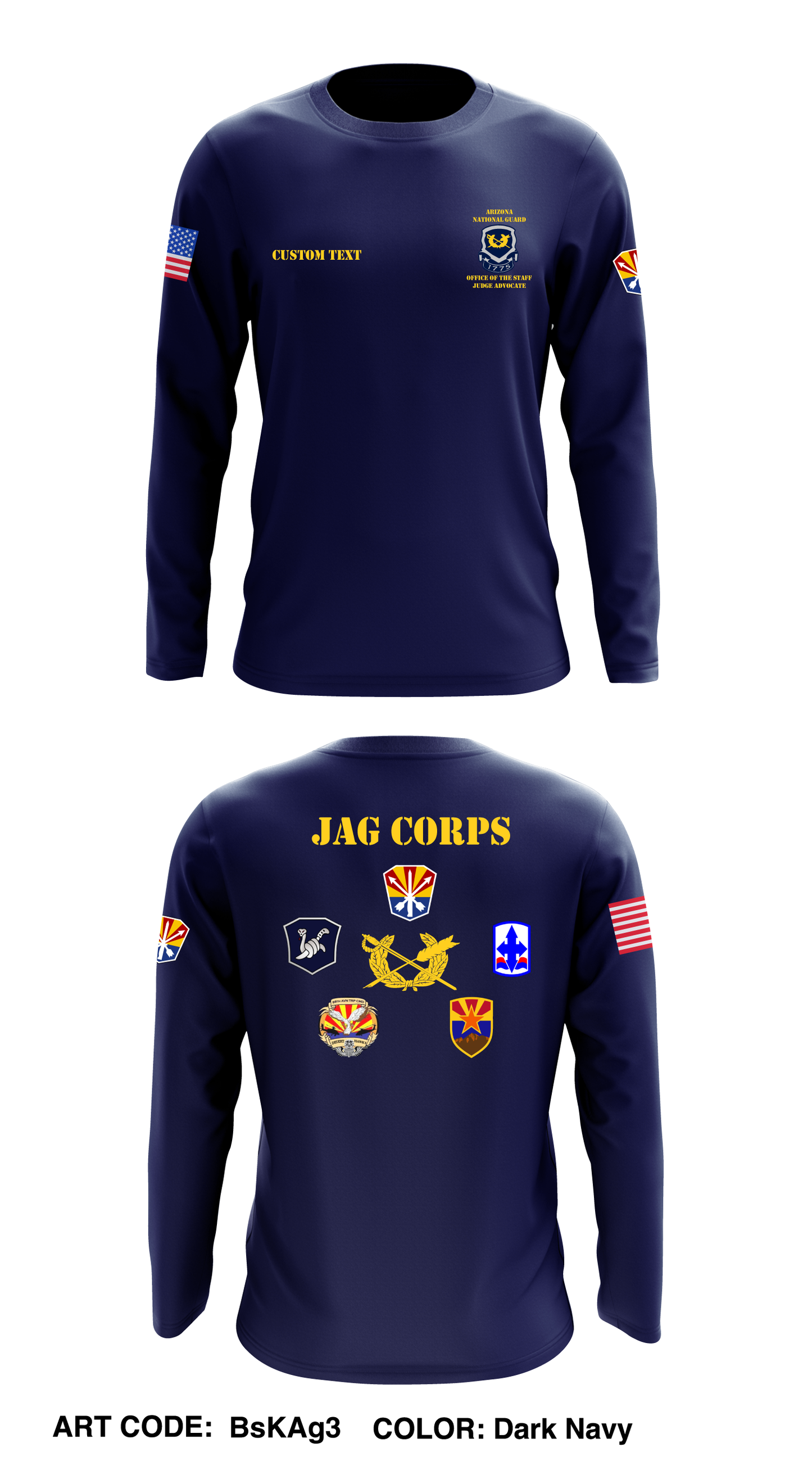 CUSTOM AZNG - OSJA Core Men's LS Performance Tee - BsKAg3