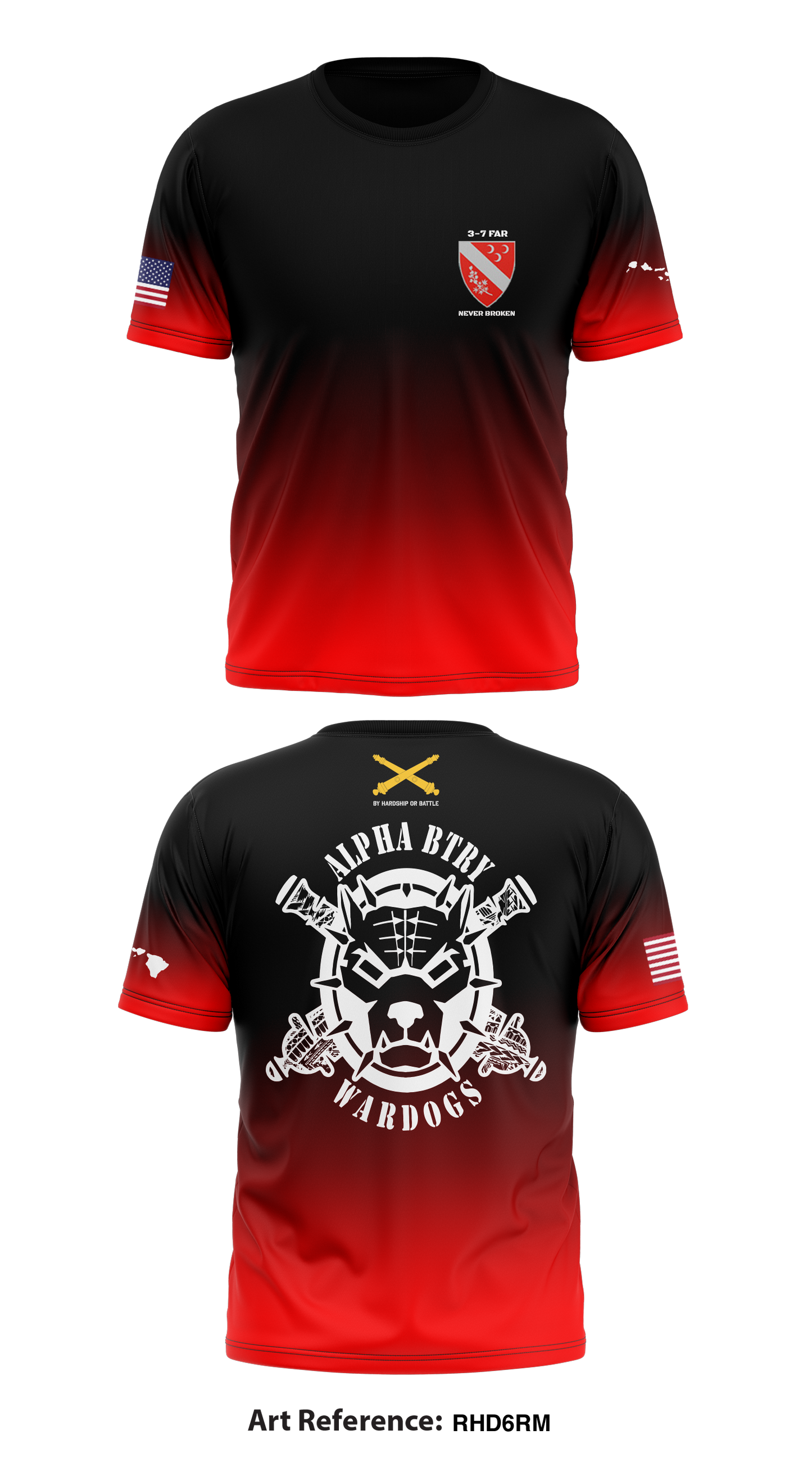 3-7 Field Artillery Core Men's SS Performance Tee - RHD6rM