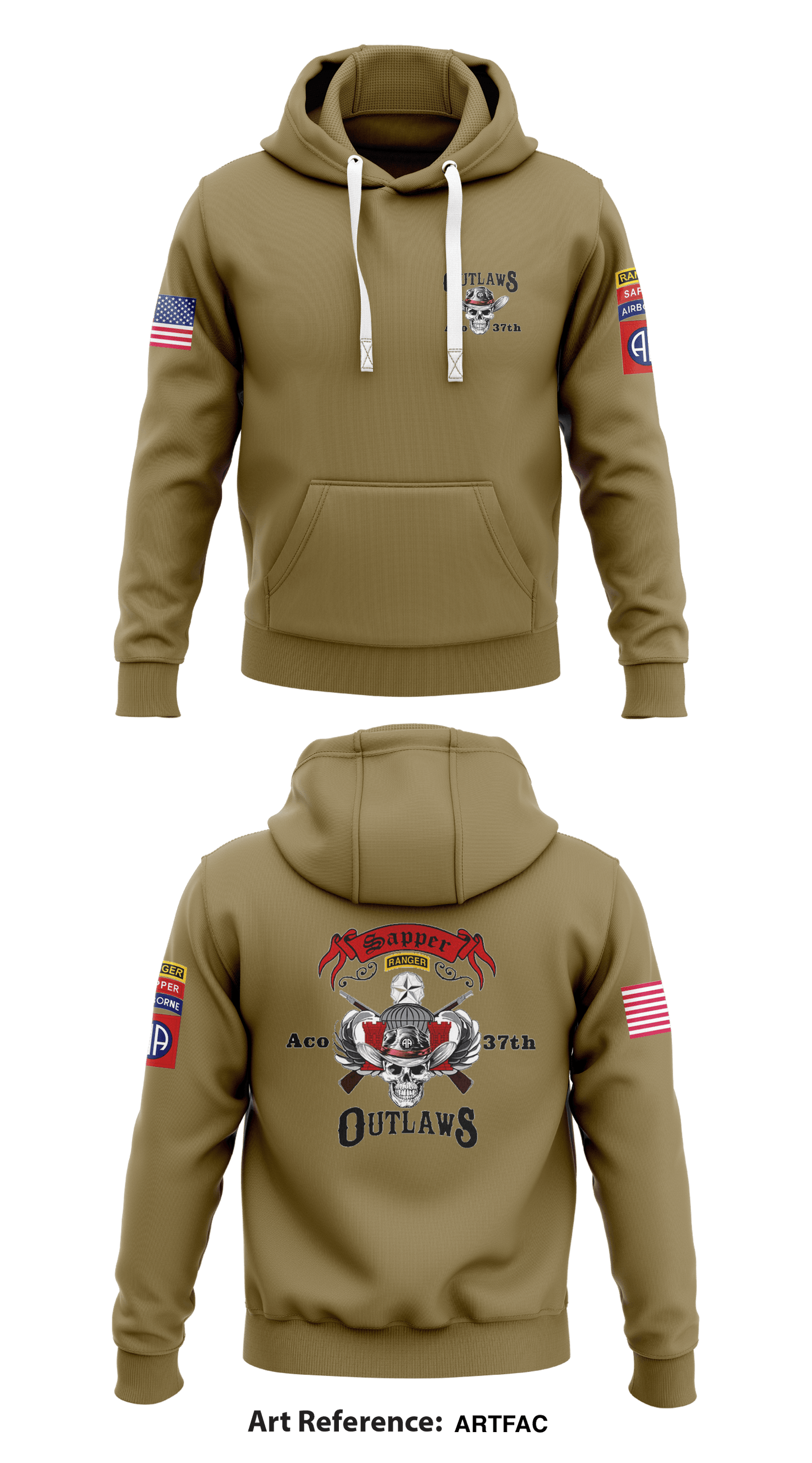 A/37th BEB Core Men's Hooded Performance Sweatshirt - ARTFaC