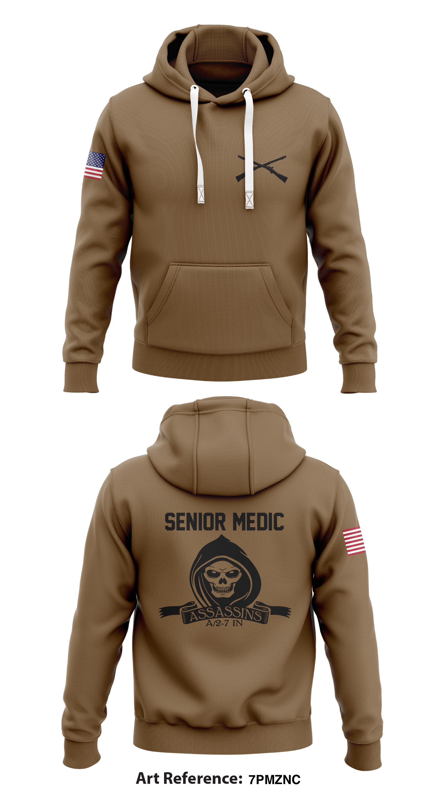 A Co 2/7 Infantry MEDIC Store 1 Core Men's Hooded Performance Sweatshirt -  7PMZnc