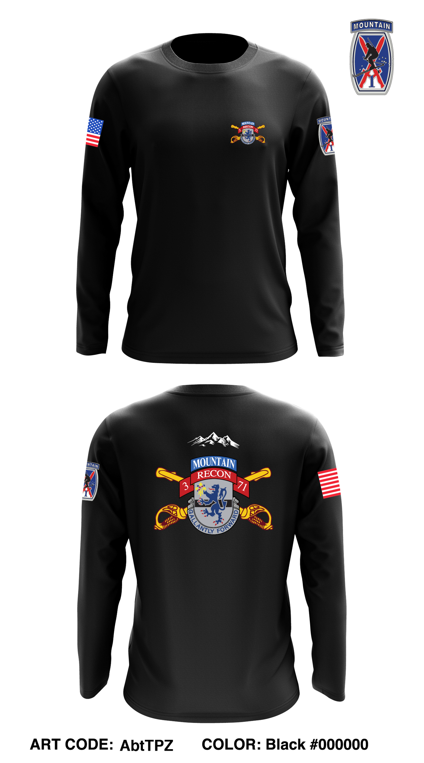 3-71 CAV - Unit Gear Core Men's LS Performance Tee - AbtTPZ