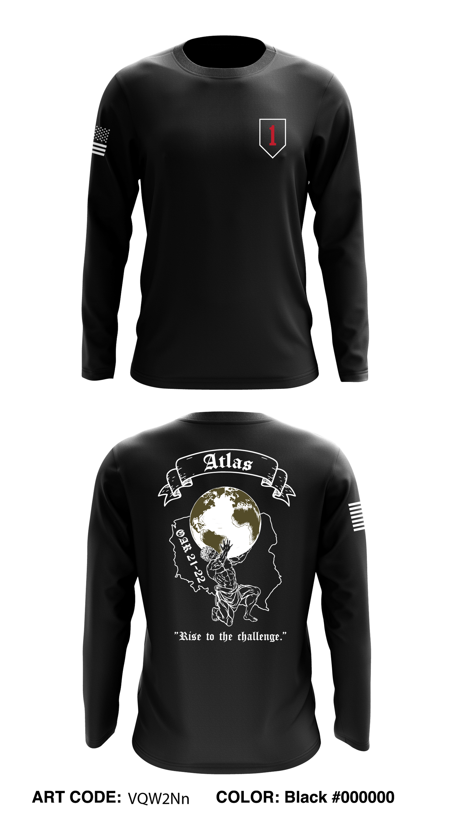 A Co, 101 BSB, 1 ABCT Store 1 Core Men's LS Performance Tee - VQW2Nn