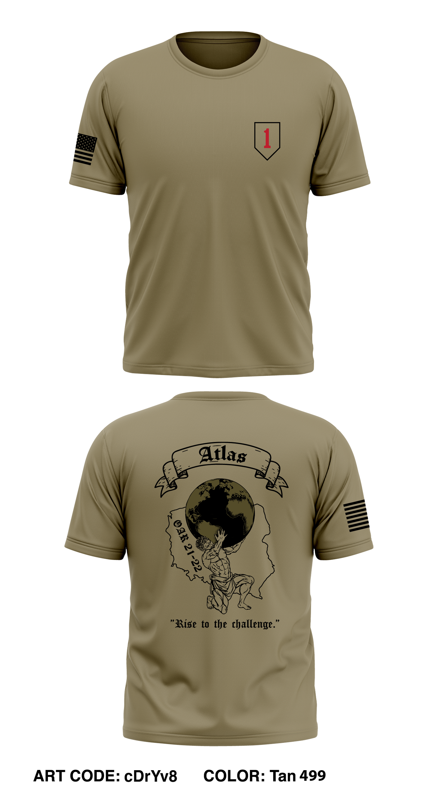 A Co, 101 BSB, 1 ABCT Store 1 Core Men's SS Performance Tee - cDrYv8