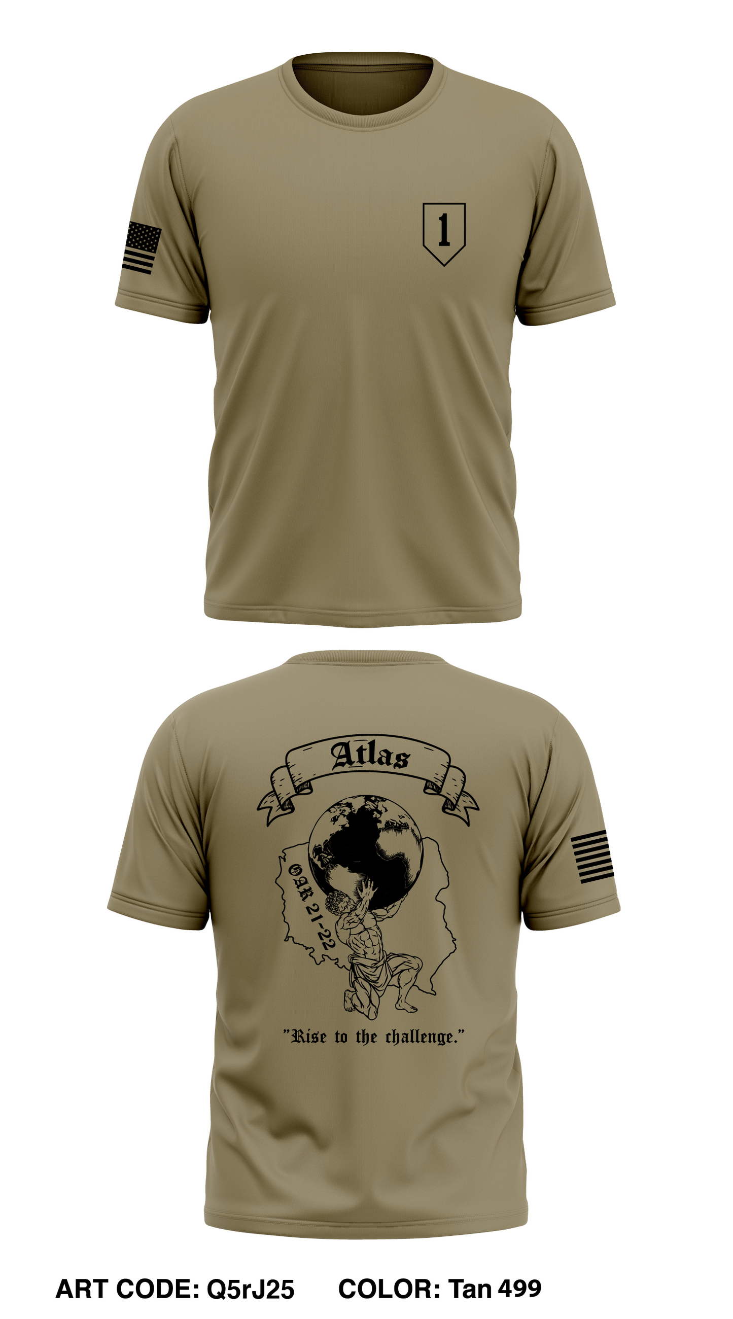 A Co, 101 BSB, 1 ABCT Store 1 Core Men's SS Performance Tee - Q5rJ25