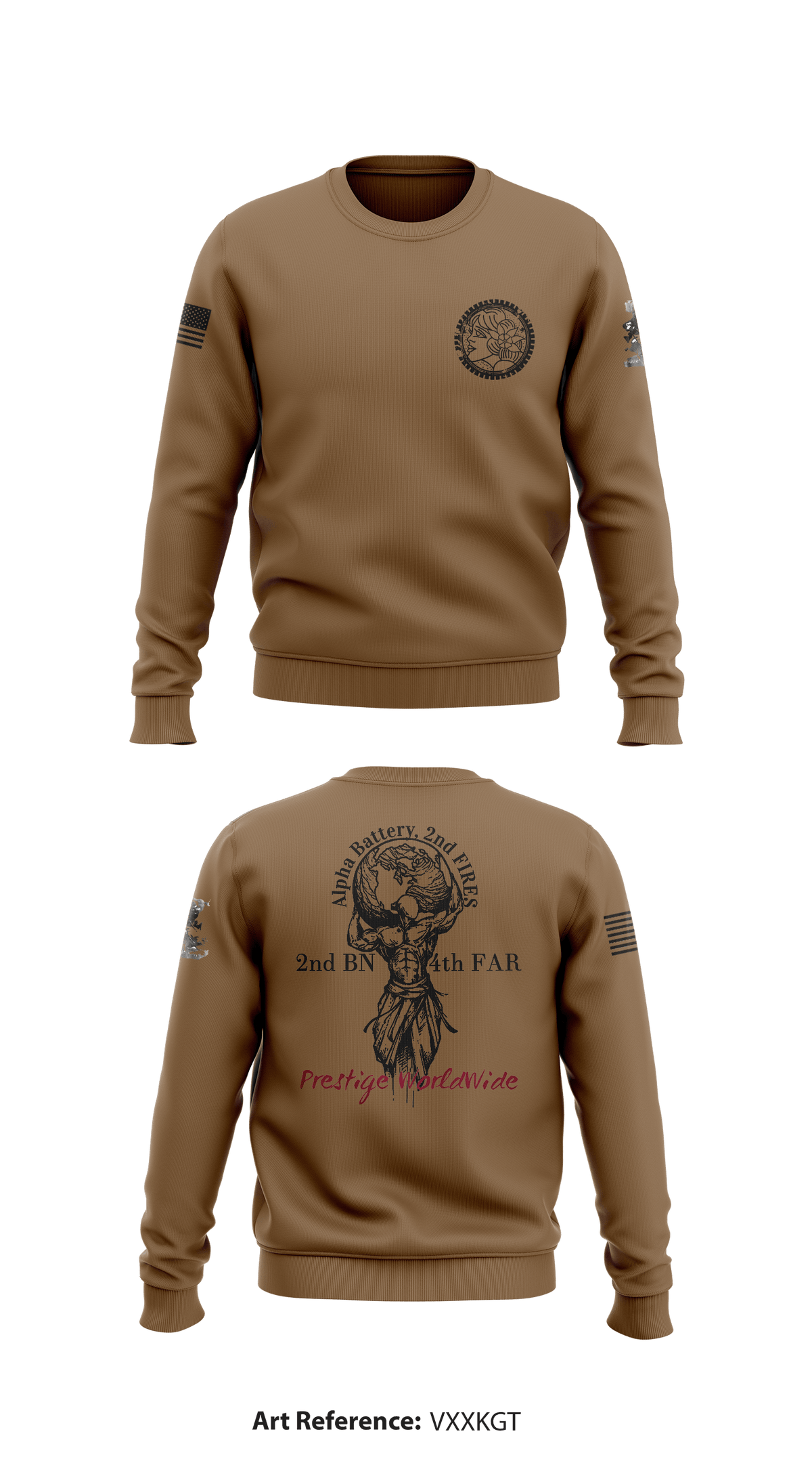 Alpha Battery 2nd BN -4th FAR Store 1 Core Men's Crewneck Performance Sweatshirt - VxXKGt