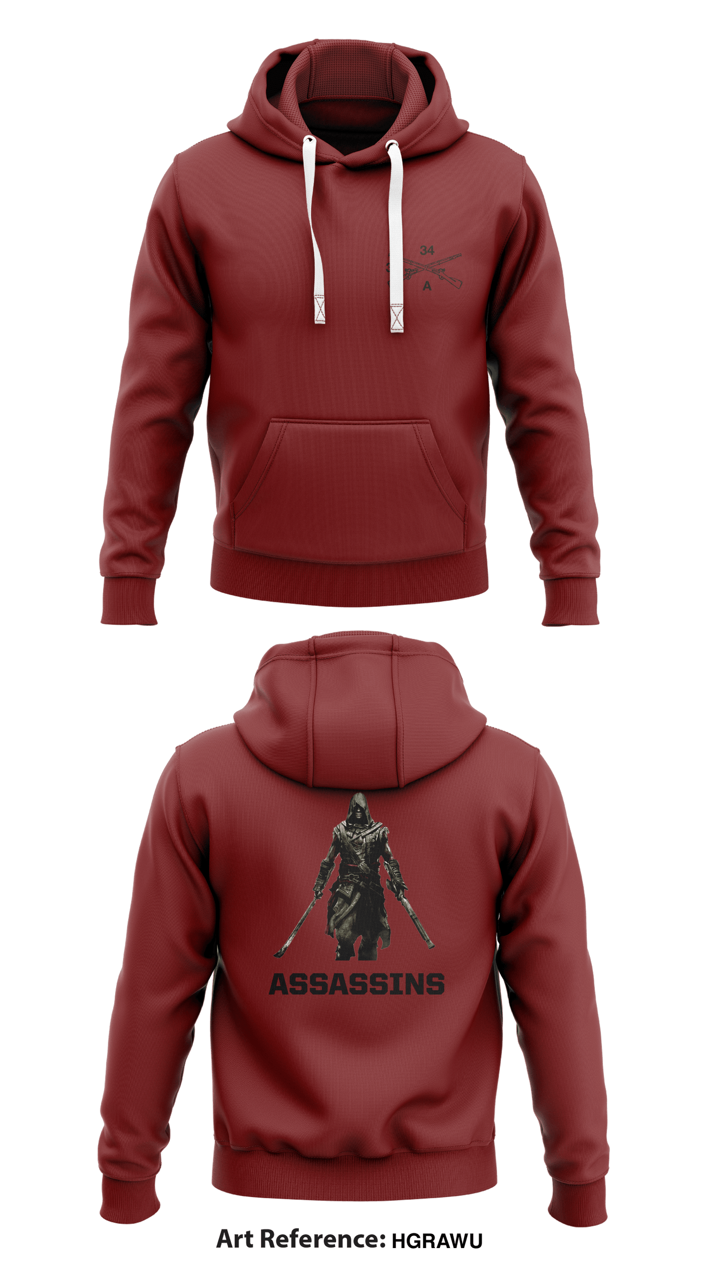 Alpha Company 3-34 INF REG Store 1 Core Men's Hooded Performance Sweatshirt - HGrawu