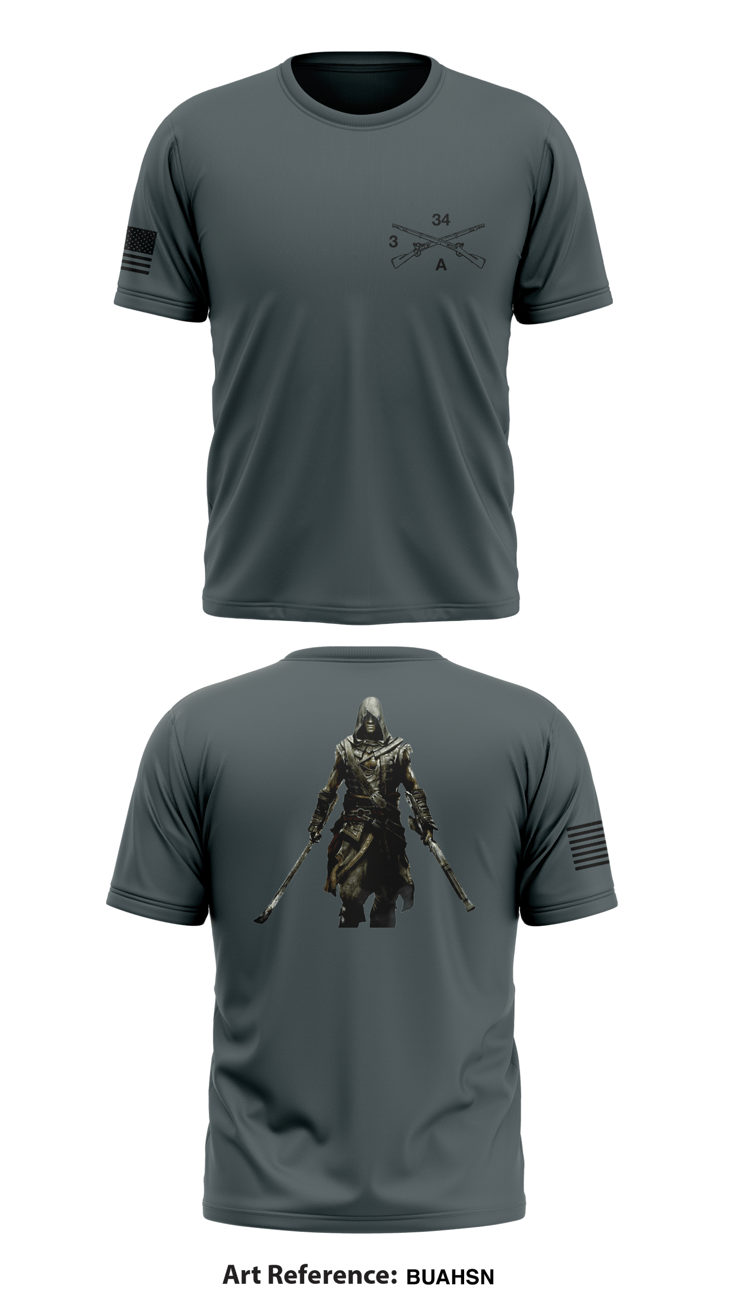 Alpha Company 3-34 INF REG Store 1 Core Men's SS Performance Tee - buaHSn