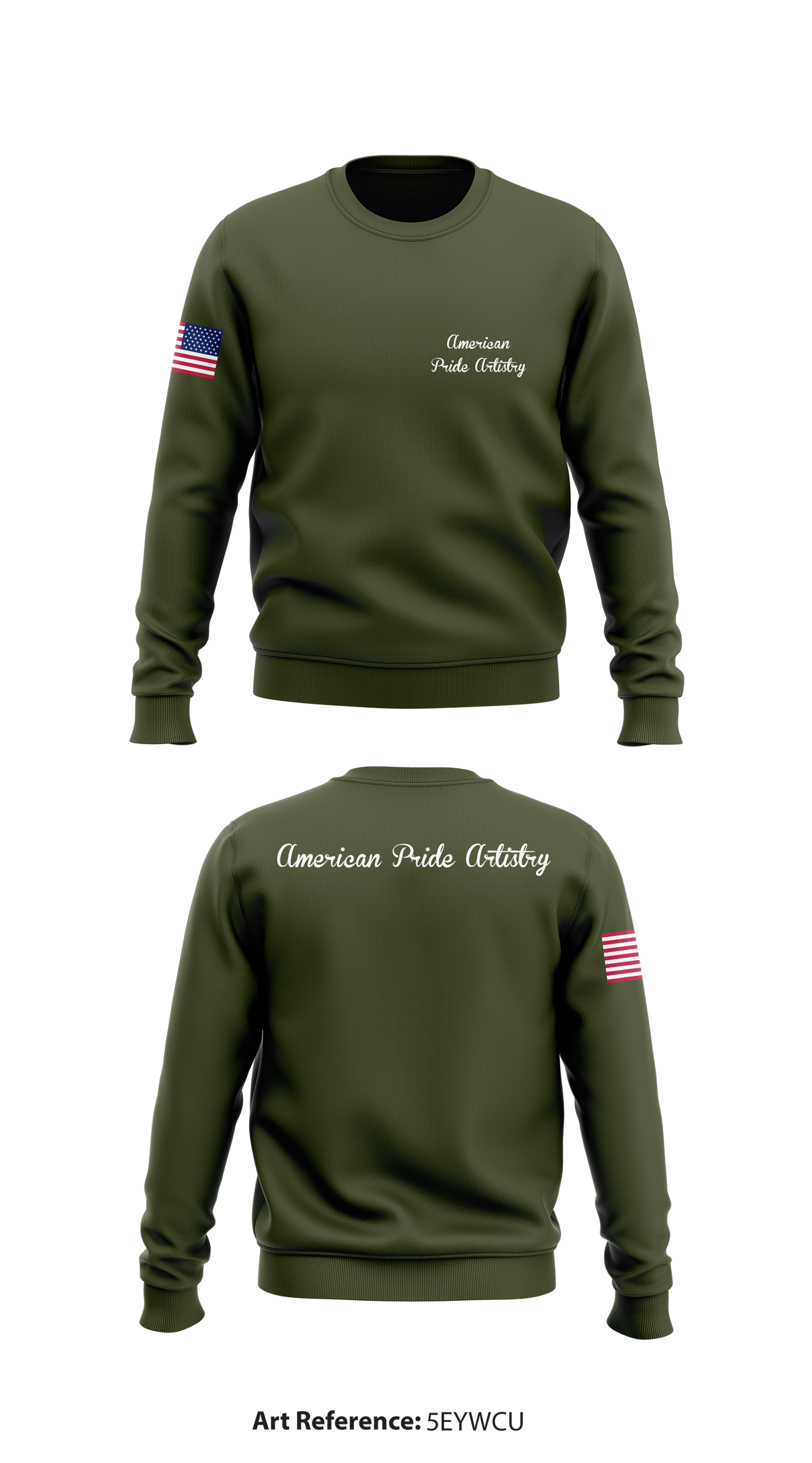 American Pride Artistry Store 1 Core Men's Crewneck Performance Sweatshirt - 5eywCU