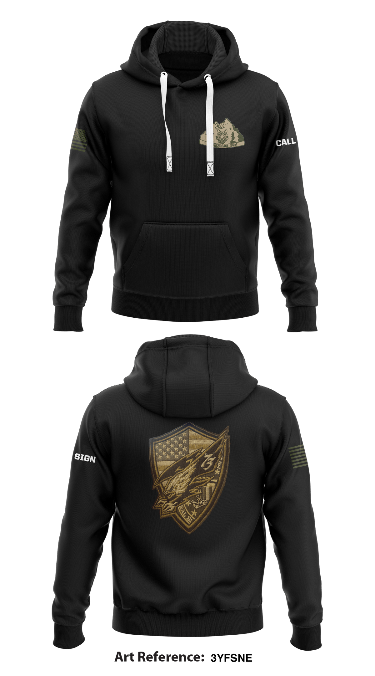 Anchorage Swat Store 1 Core Men's Hooded Performance Sweatshirt - 3YfsnE