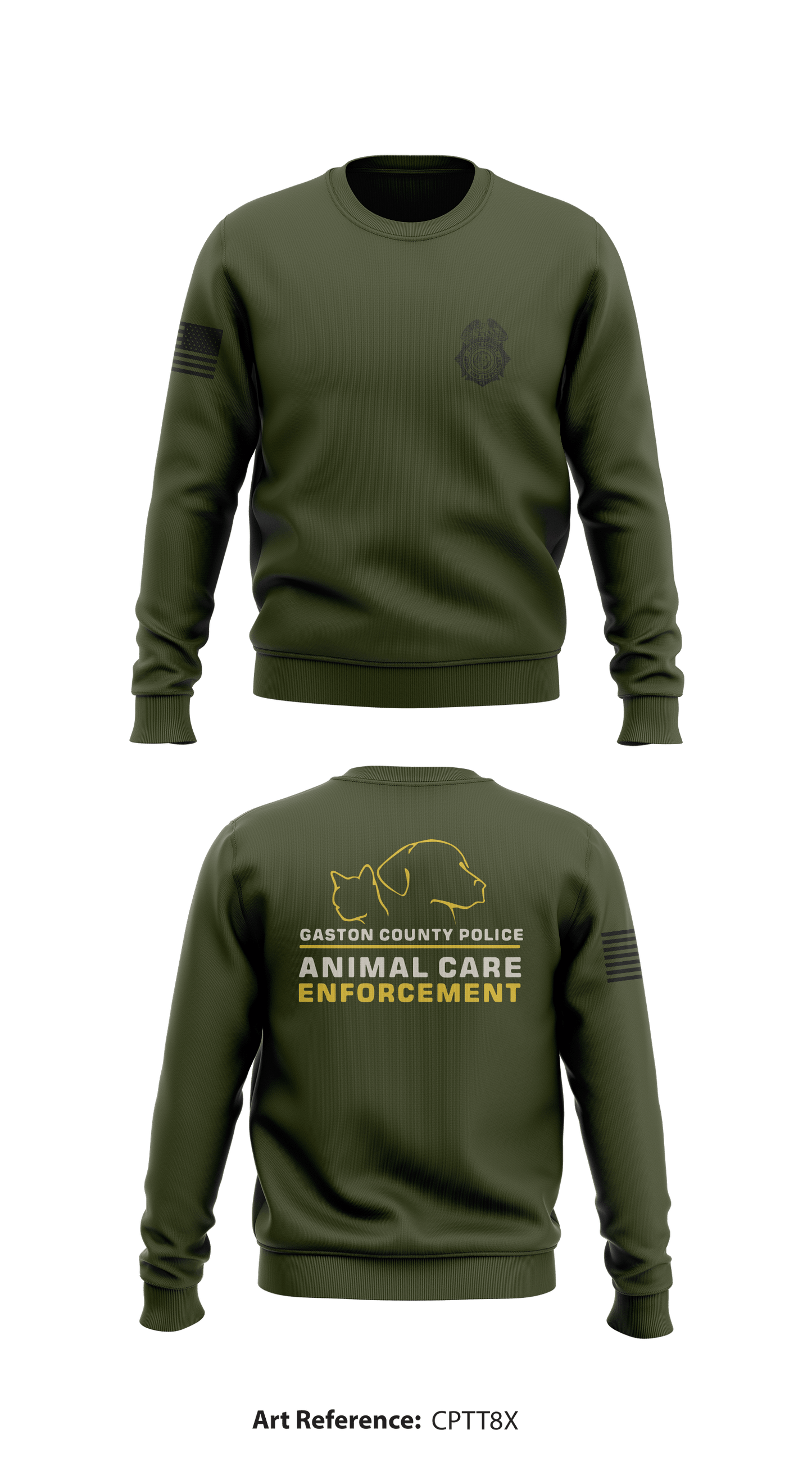 Animal Care and Enforcement Store 1 Core Men's Crewneck Performance Sweatshirt - CPtt8x