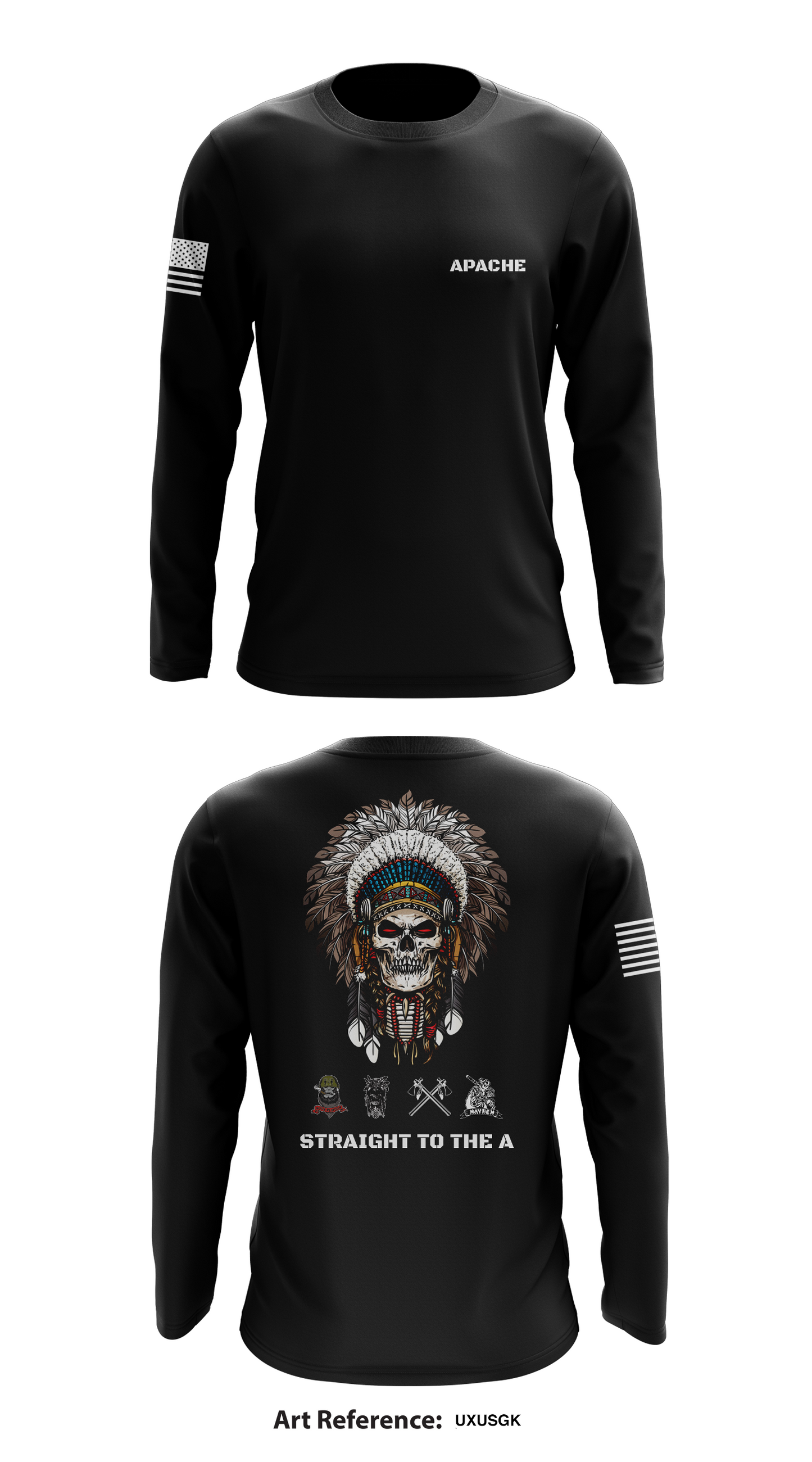 Apache, 1/3D CR Store 1 Core Men's LS Performance Tee - UXUSGK