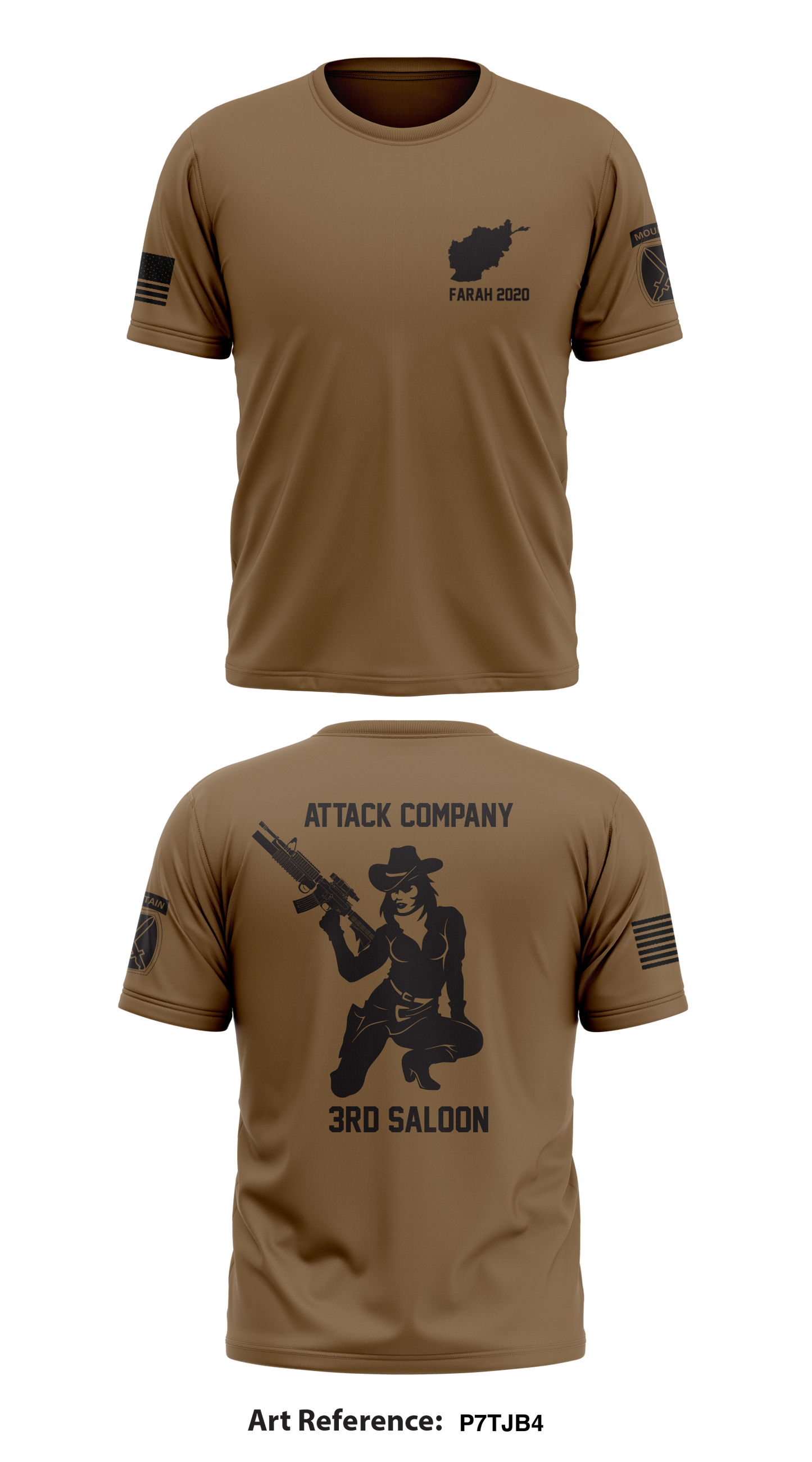 Attack company 10th mtn div Store 1 Core Men's SS Performance Tee - P7TJb4