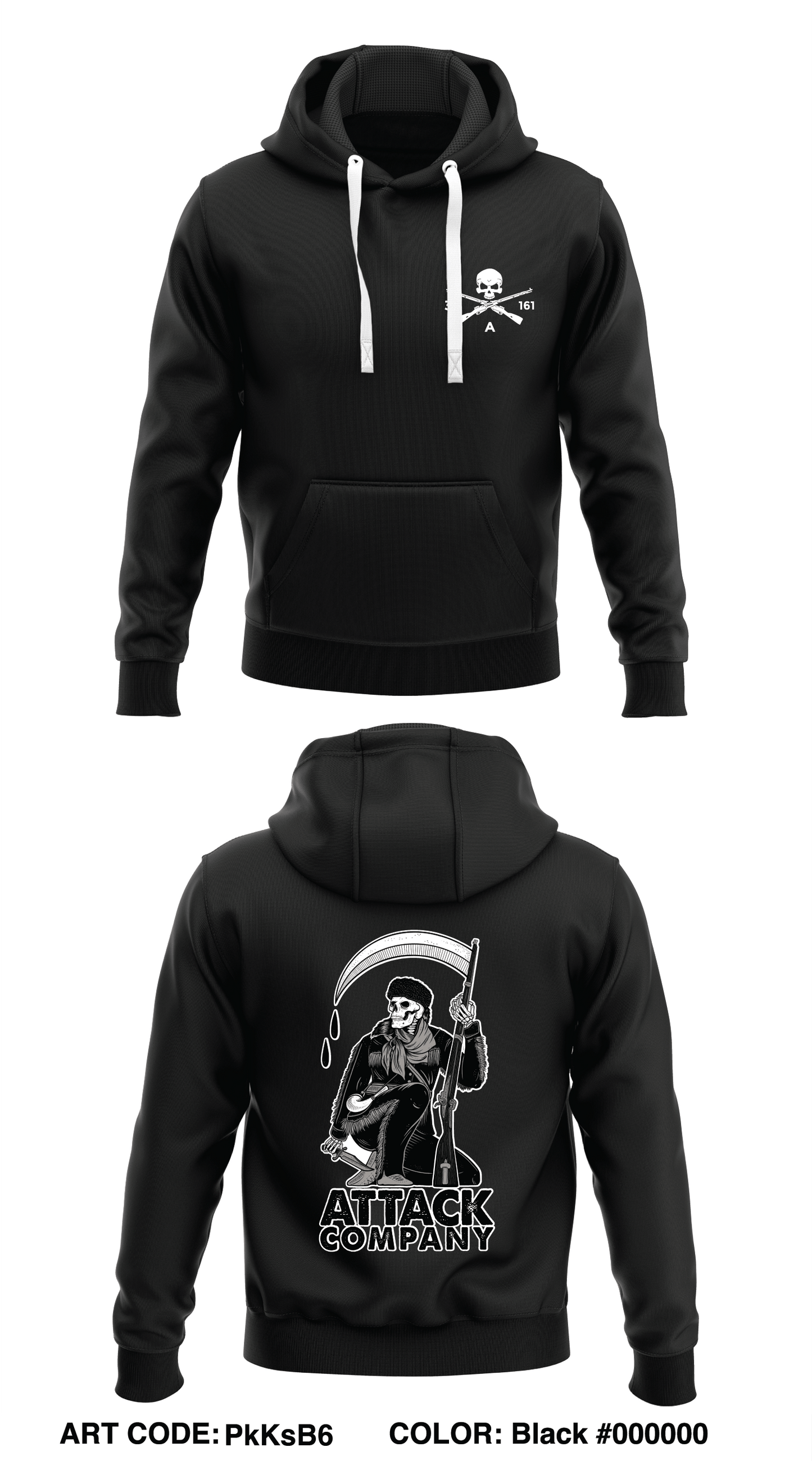 Attack Company, 3-161 IN, 81st SBCT Store 1 Core Men's Hooded Performance Sweatshirt - PkKsB6
