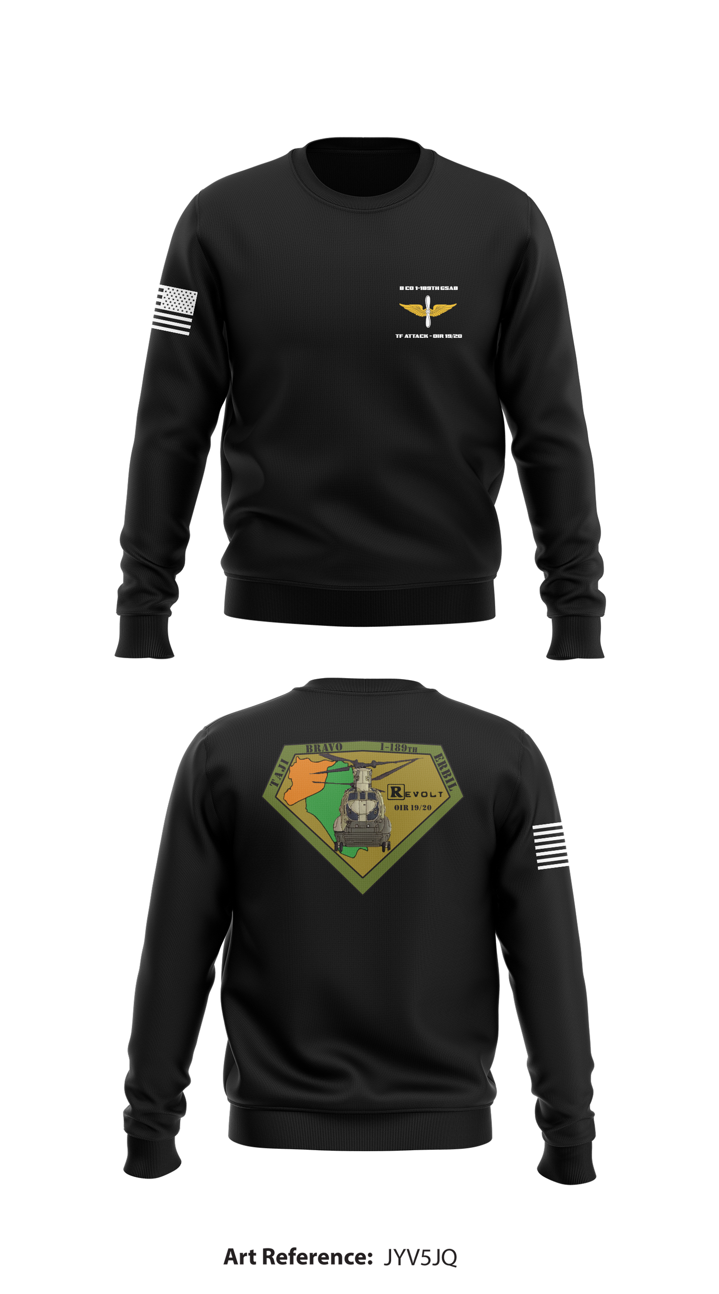 B Co 1-189th GSAB Store 1 Core Men's Crewneck Performance Sweatshirt - jyV5JQ
