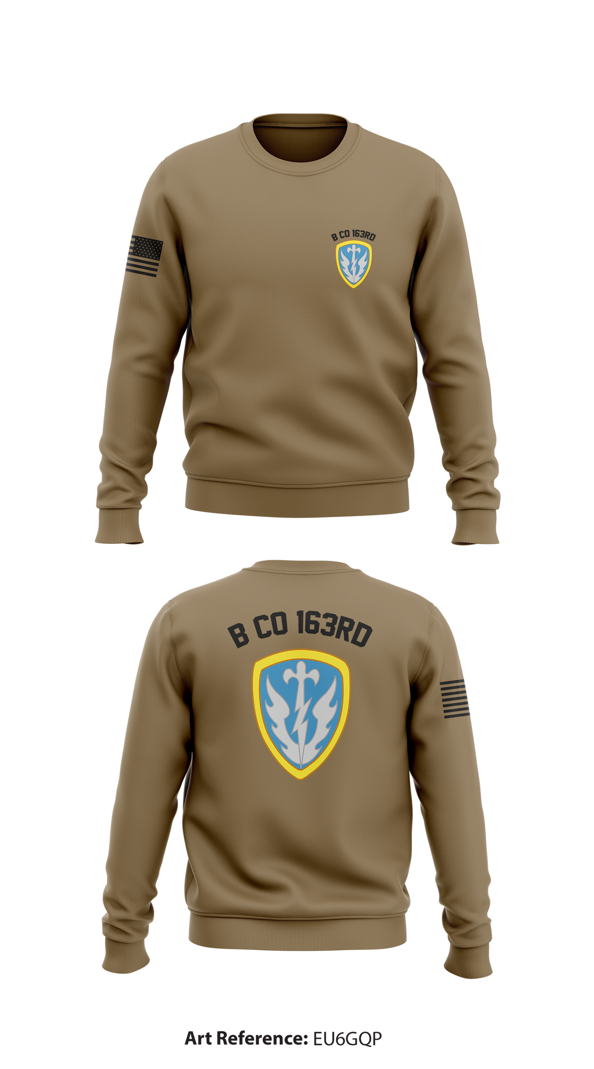 B Co 163rd Store 1 Core Men's Crewneck Performance Sweatshirt - eu6gQP