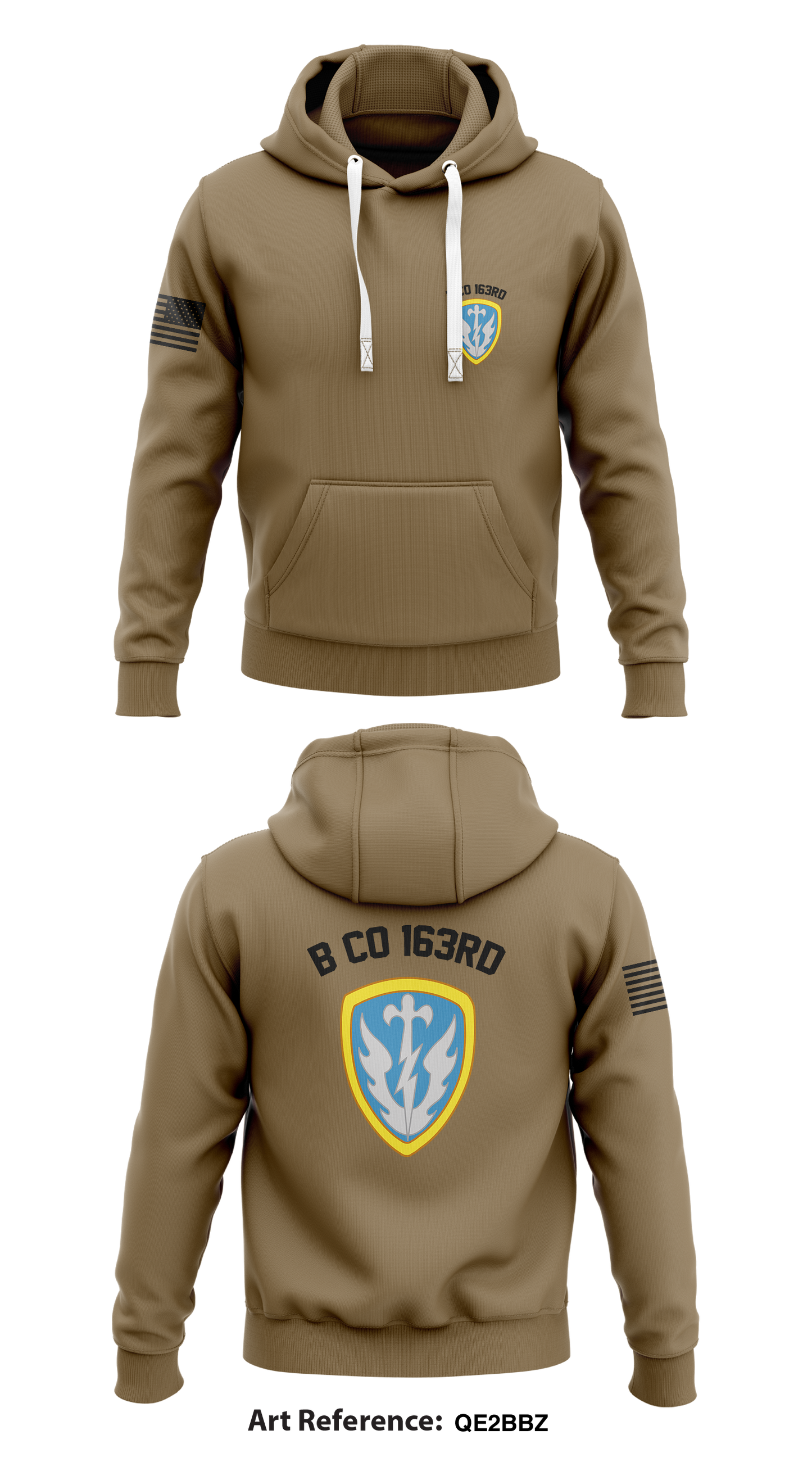 B Co 163rd Store 1 Core Men's Hooded Performance Sweatshirt - QE2BBz