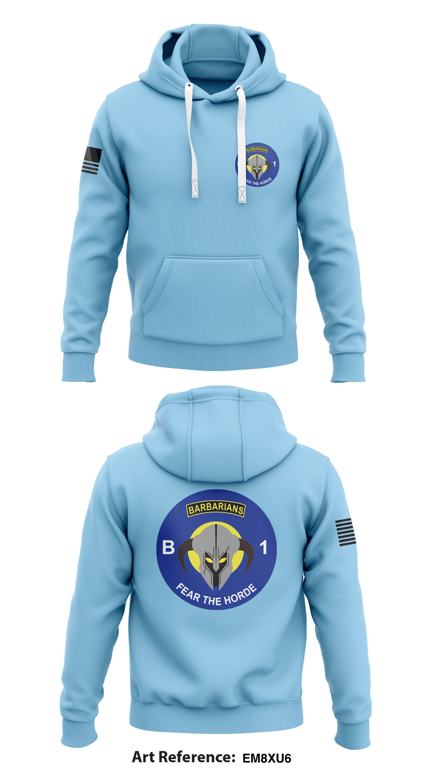 B1 Store 1 Core Men's Hooded Performance Sweatshirt - em8xU6