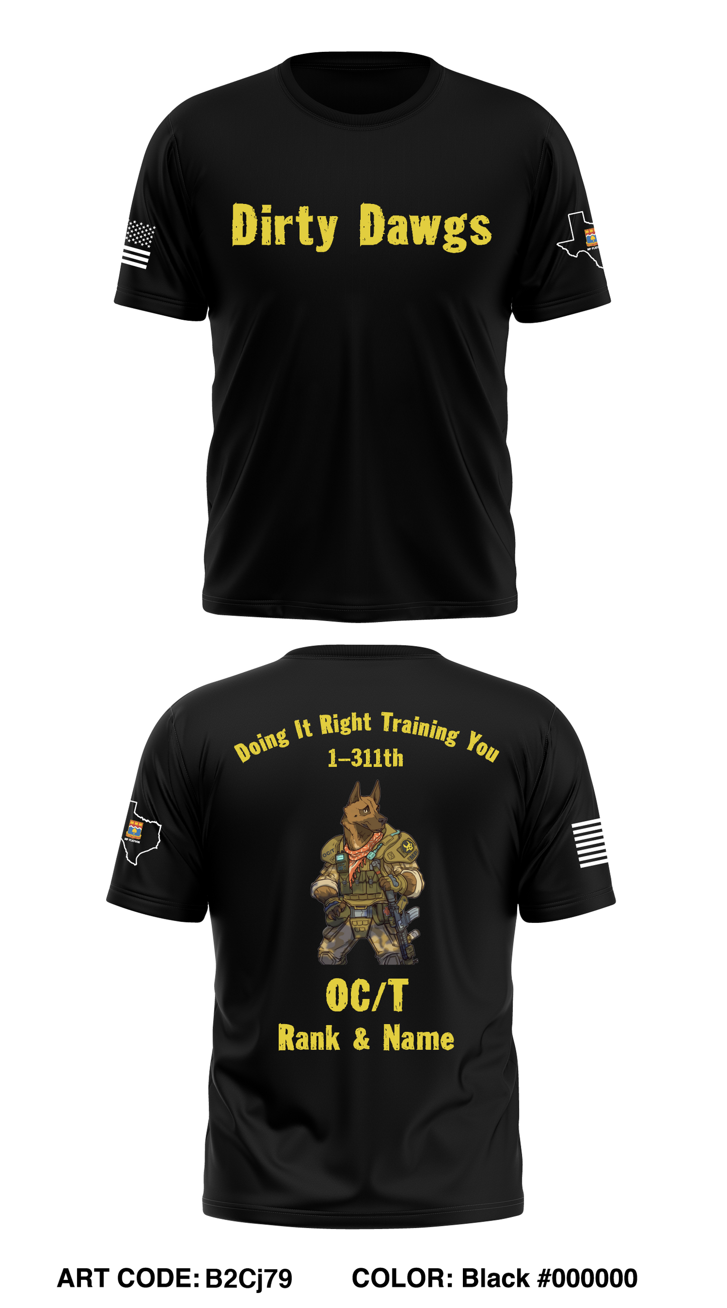 CUSTOM - 1-311th MP Platoon Core Men's SS Performance Tee - B2Cj79