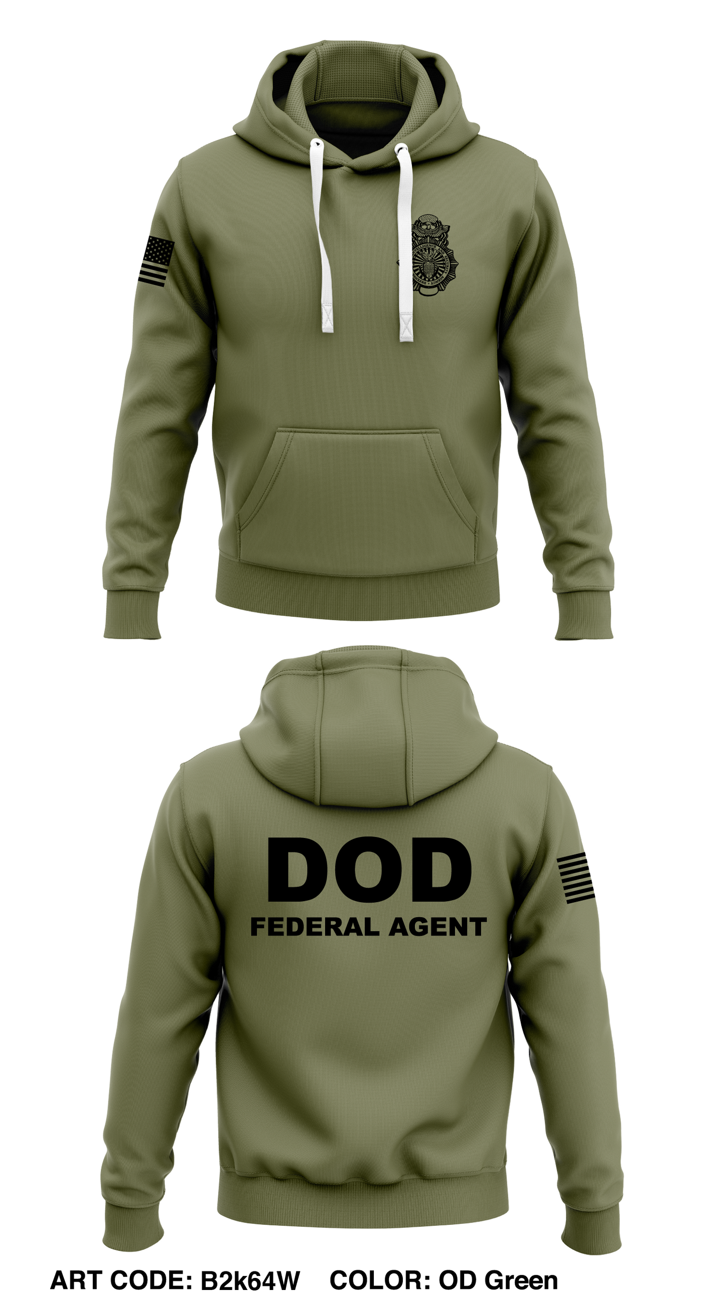Defense Counterintelligence & Security Agency Core Men's Hooded Performance Sweatshirt - B2k64W