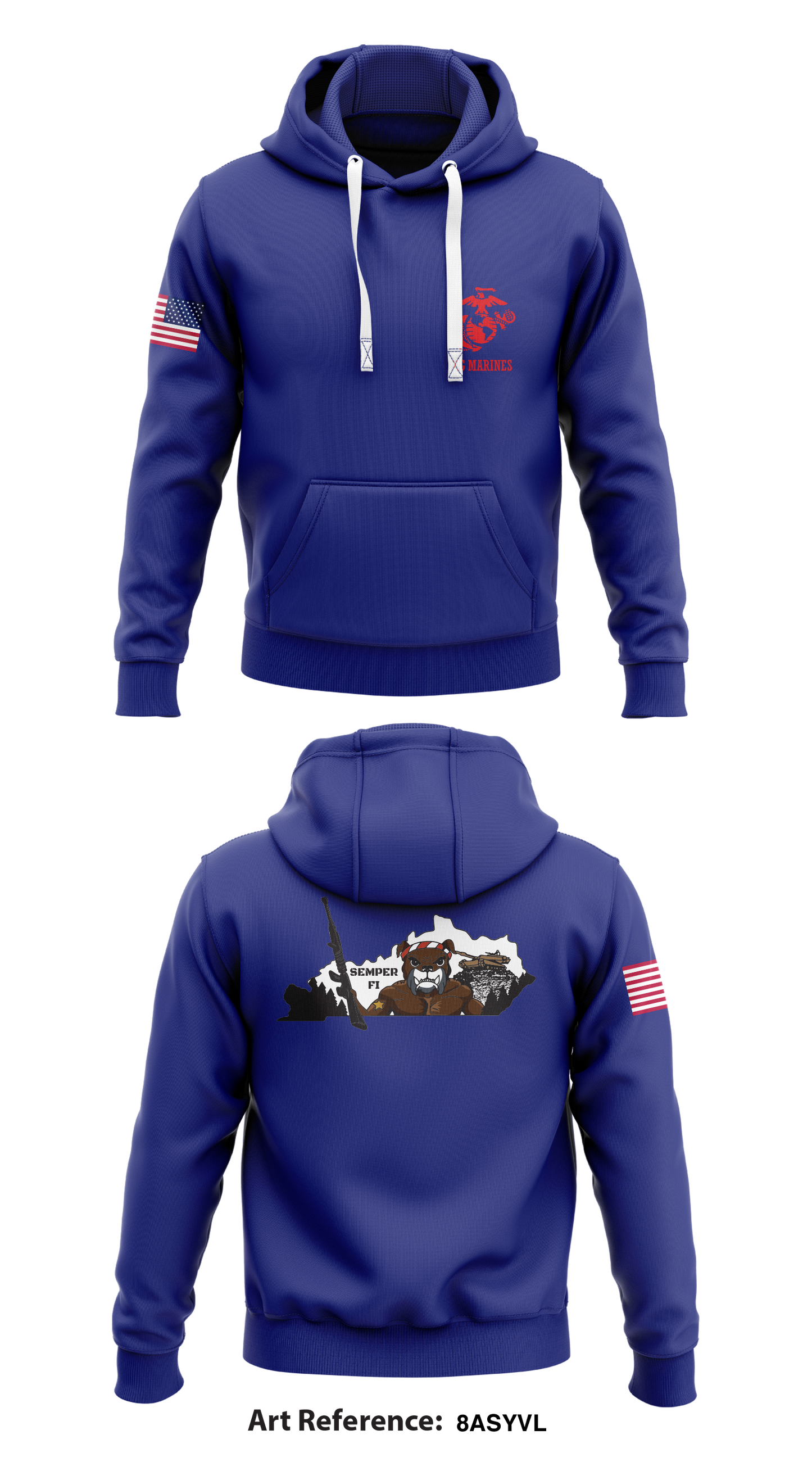 BG MARINES Store 1 Core Men's Hooded Performance Sweatshirt - 8AsYVL