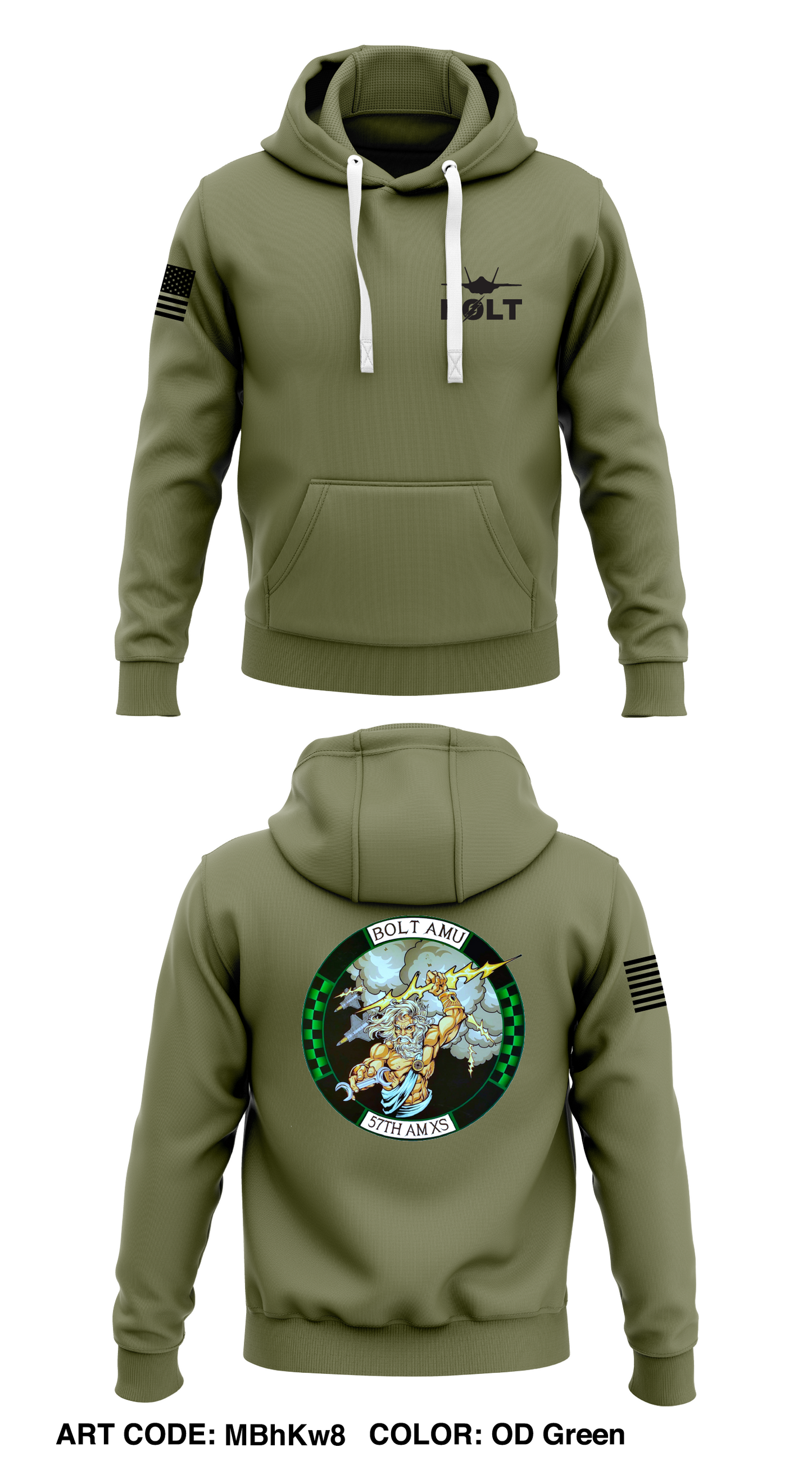 BOLT AMU Store 1 Core Men's Hooded Performance Sweatshirt - MBhKw8