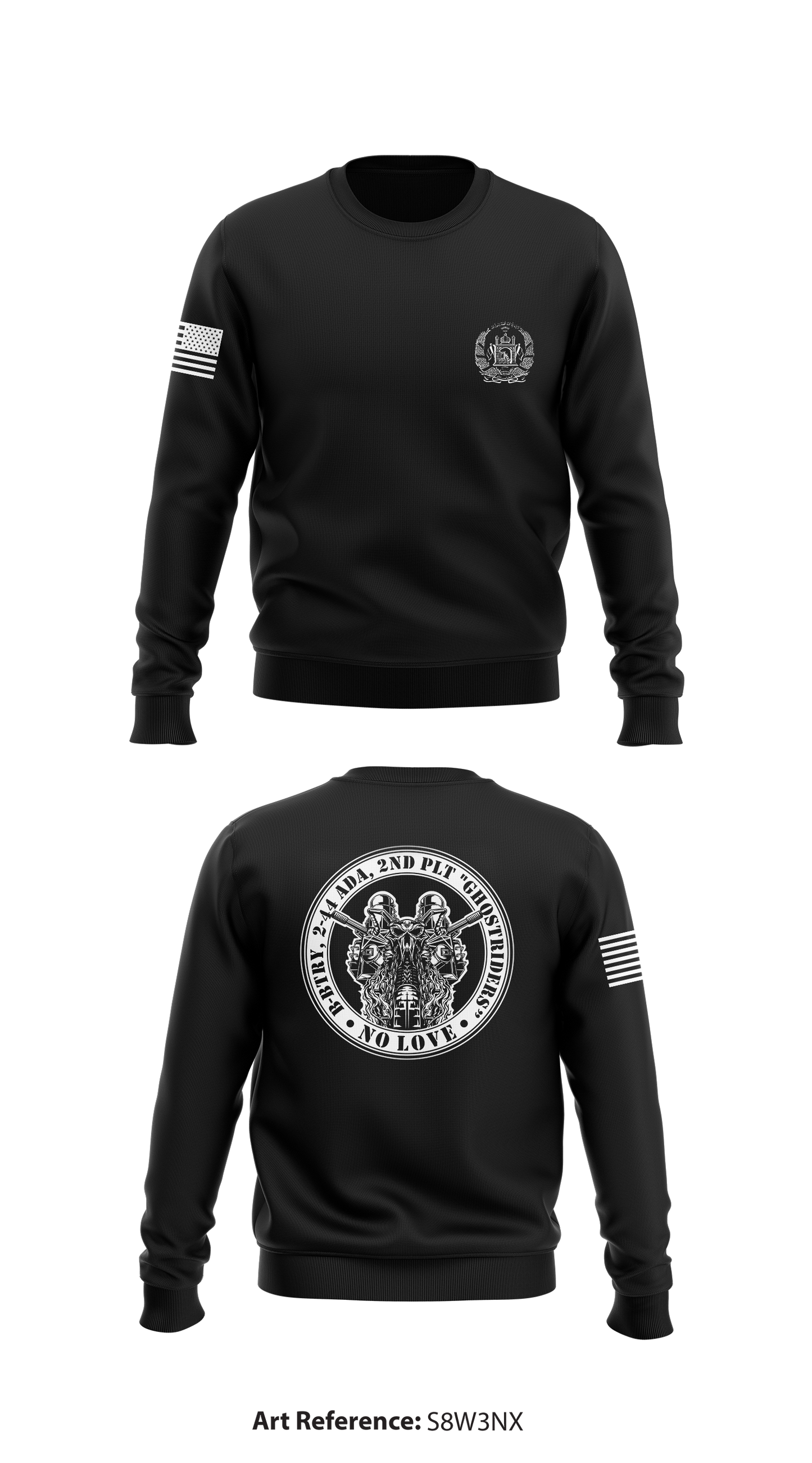 BRAVO 2-44 ADA, 2ND PLT "GHOSTRIDERS" Store 1 Core Men's Crewneck Performance Sweatshirt - s8w3nX