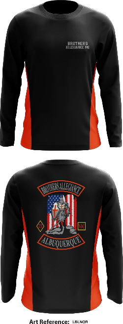 BROTHERS ALLEGIANCE MC Store 1 Core Men's LS Performance Tee - LbLnQr