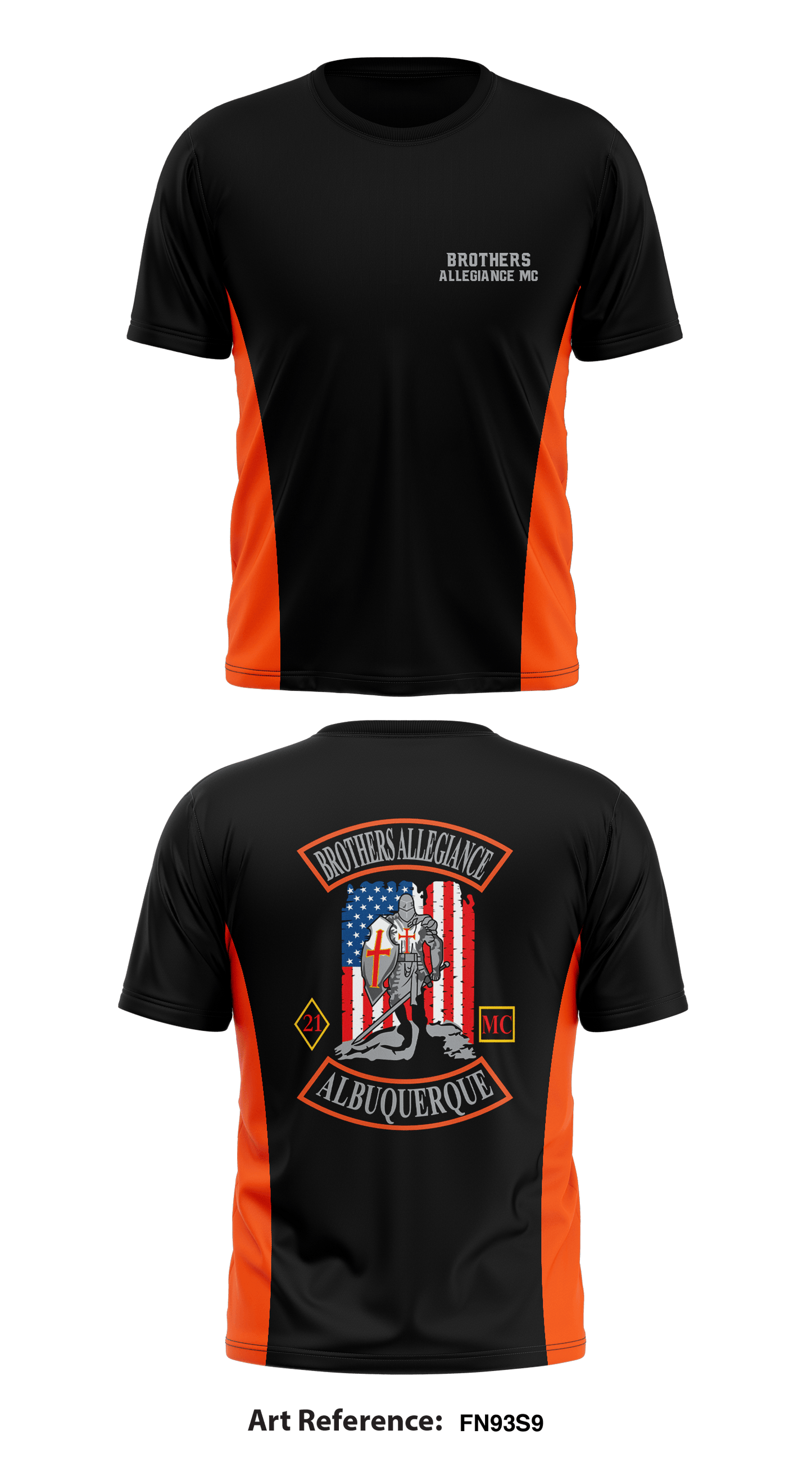 BROTHERS ALLEGIANCE MC Store 1 Core Men's SS Performance Tee - Fn93S9