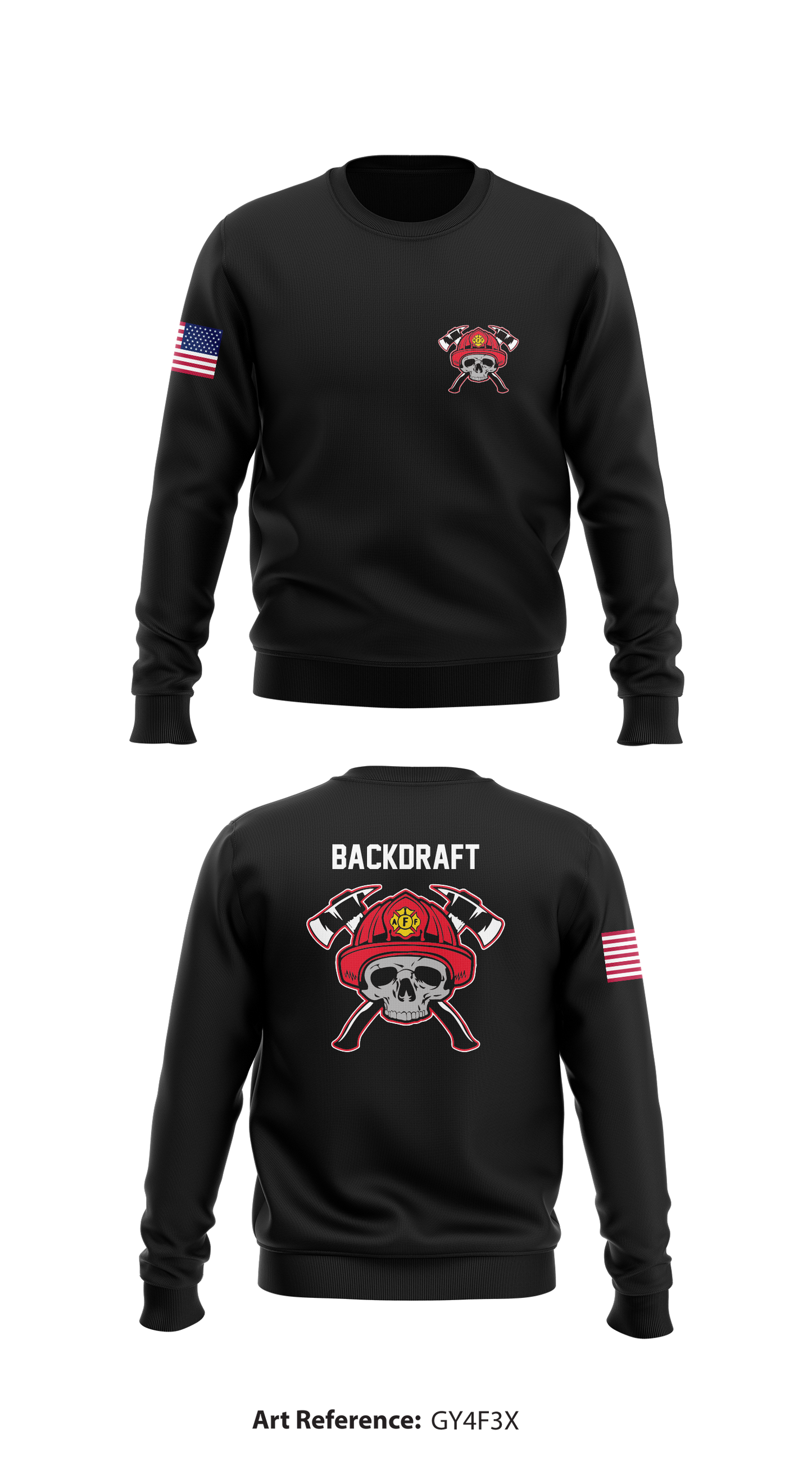 Backdraft Store 1 Core Men's Crewneck Performance Sweatshirt - GY4F3x