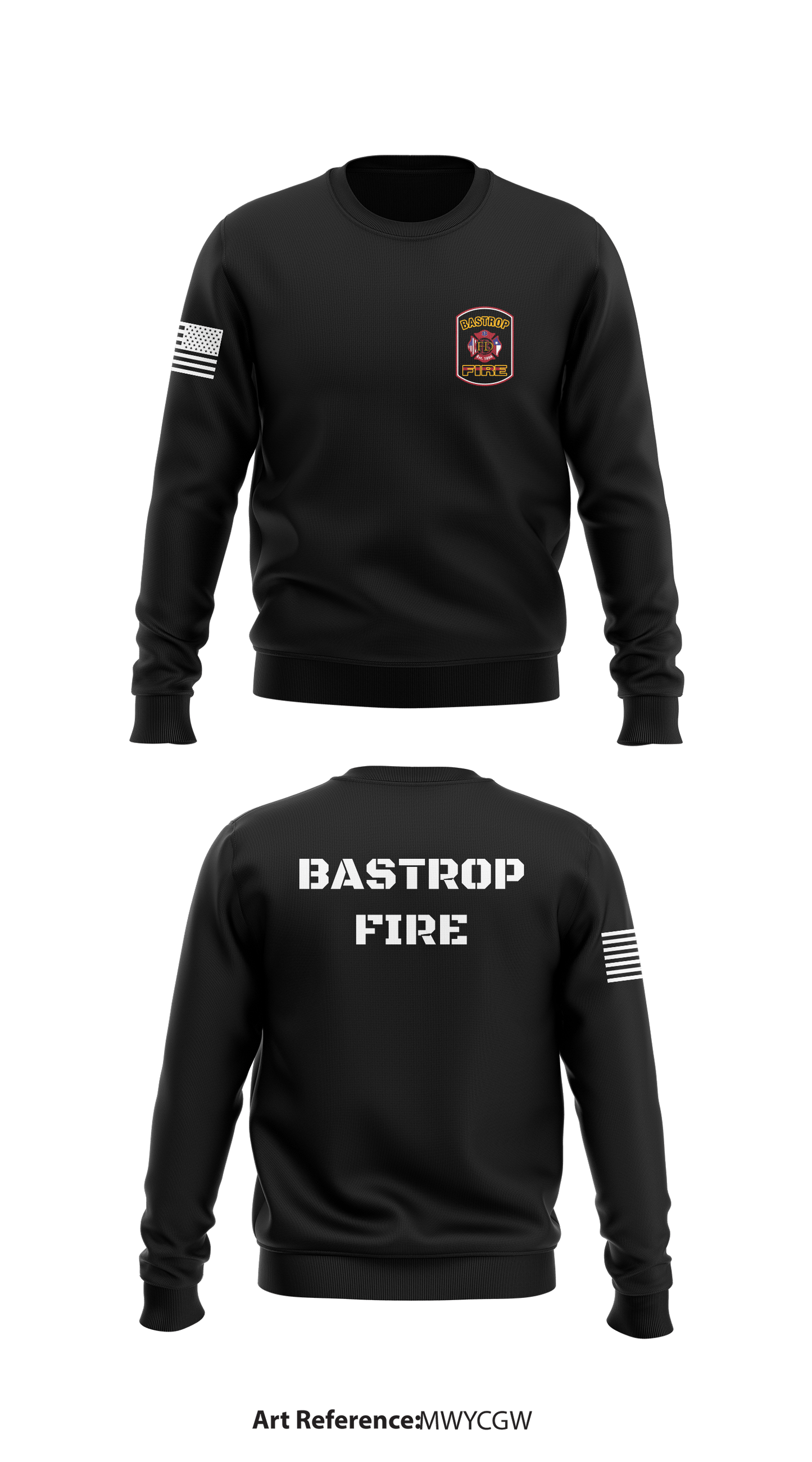 Bastrop Fire Department Store 1 Core Men's Crewneck Performance Sweatshirt - MwYcgw