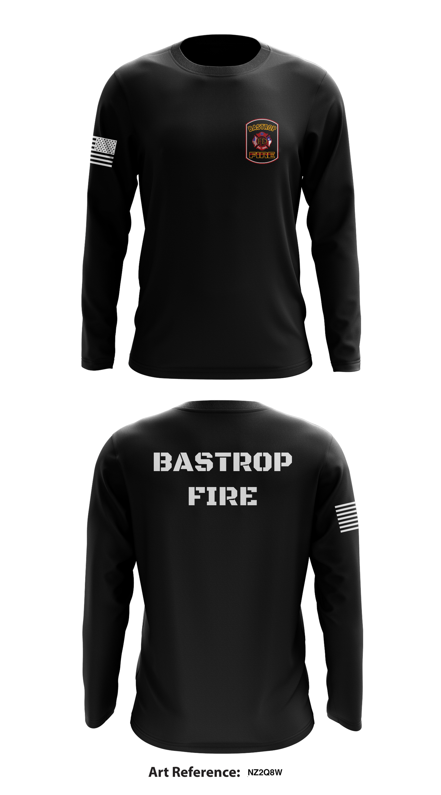 Bastrop Fire Department Store 1 Core Men's LS Performance Tee - NZ2q8w
