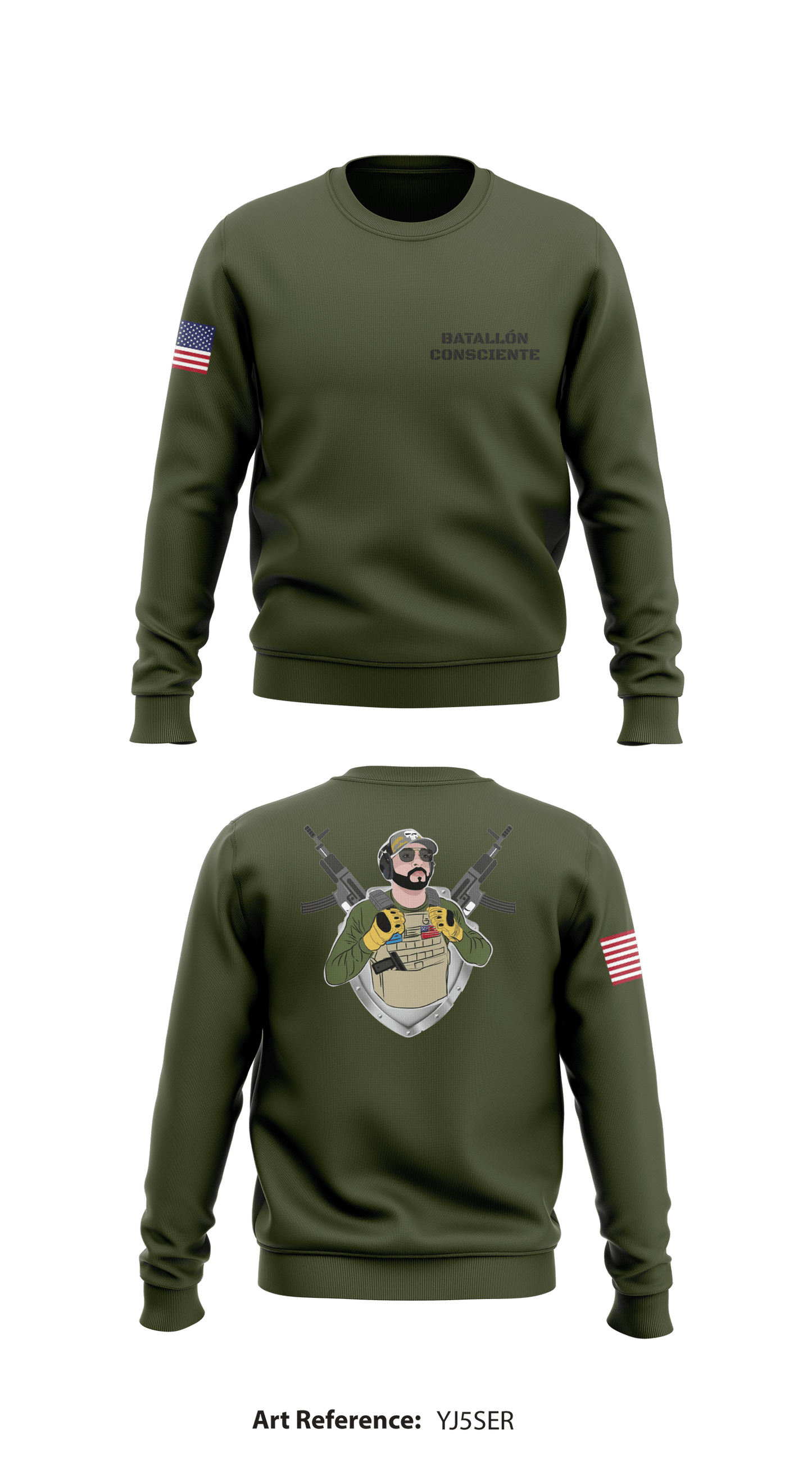 Batallón Consciente Store 1 Core Men's Crewneck Performance Sweatshirt - hk7ZwF