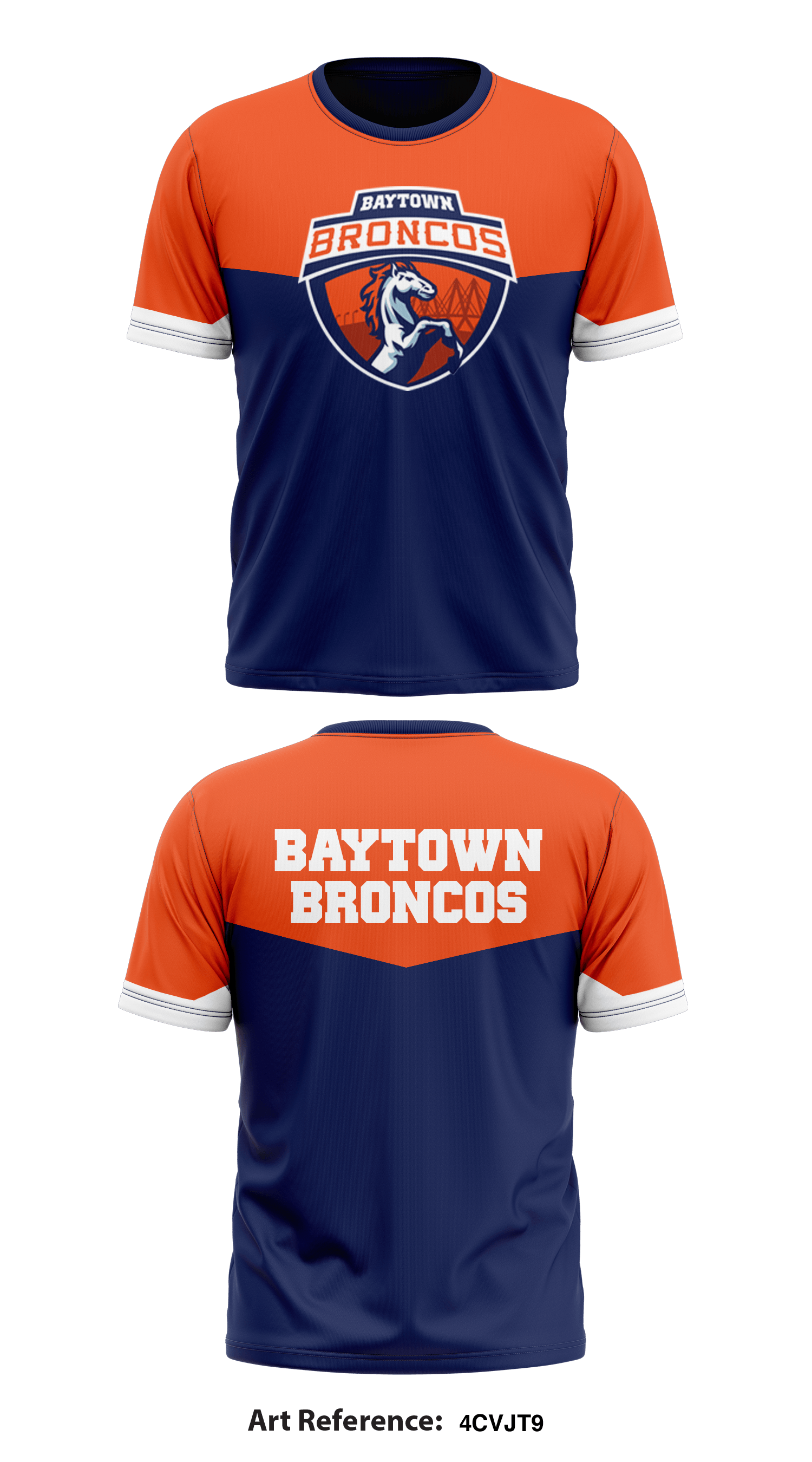 savicustoms Baytown Broncos Core Men's SS Performance Tee - 4cvjt9 3XL