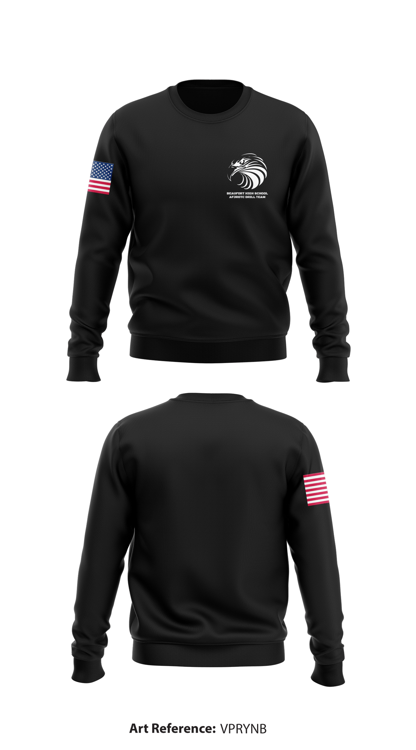 Beaufort High School AFJROTC Drill Team Core Men's Crewneck Performance Sweatshirt - VpRYNB