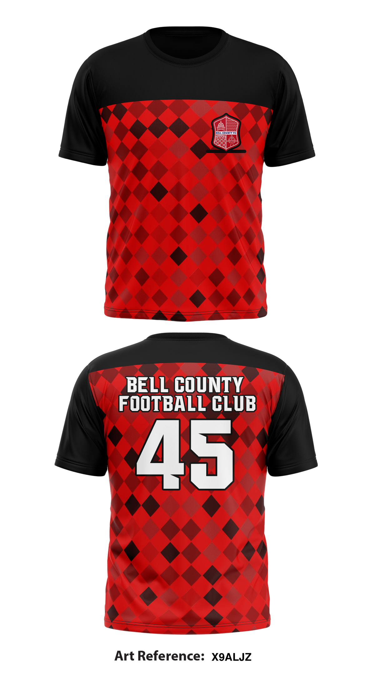Bell County Football Club Store 1 Core Men's SS Performance Tee - X9ALjz