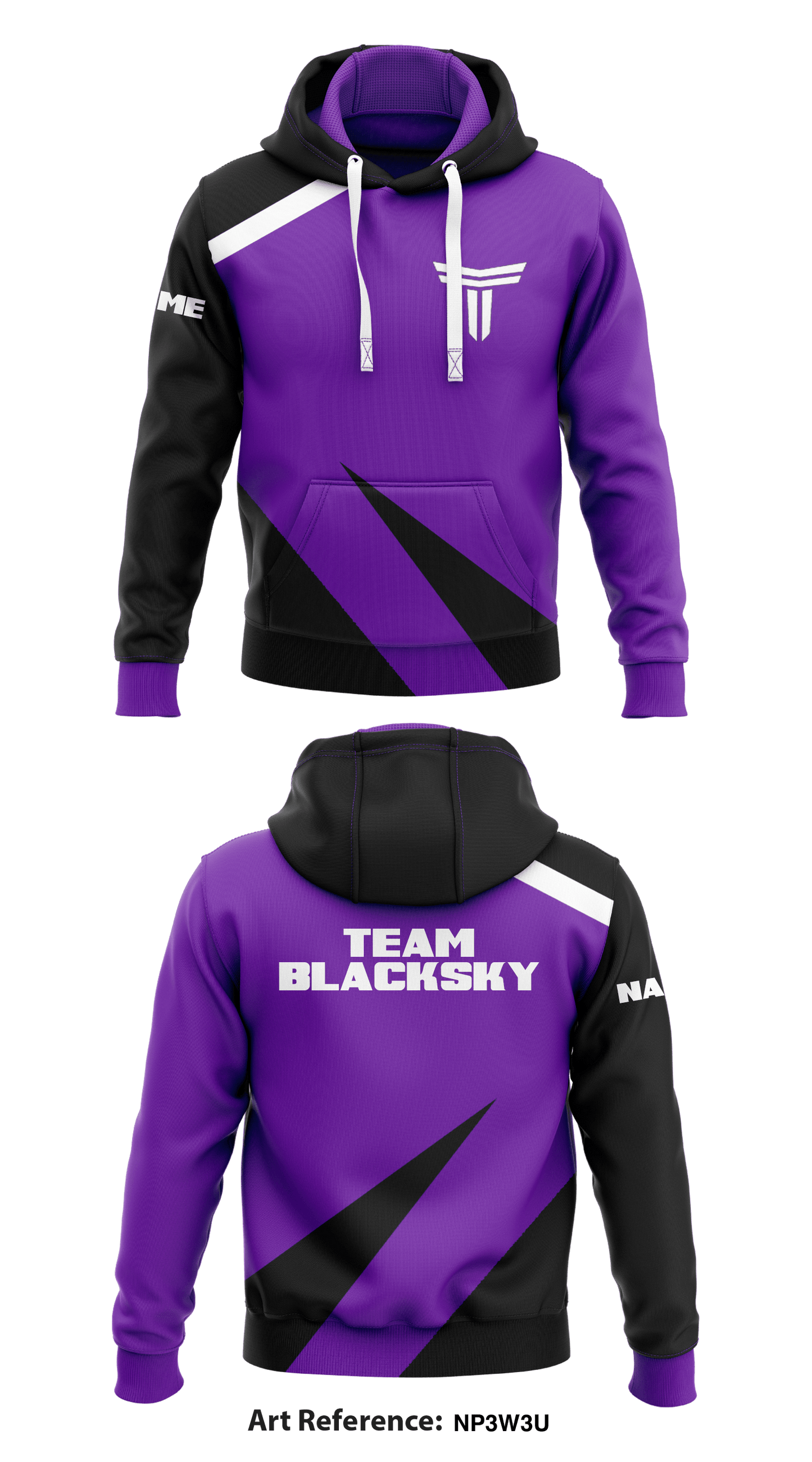 Team Blacksky Store 1 Core Men's Hooded Performance Sweatshirt - np3w3u