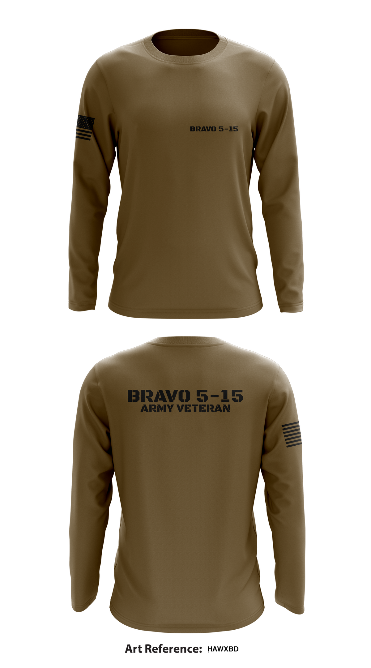 Bravo 5-15 Store 1 Core Men's LS Performance Tee - Hawxbd