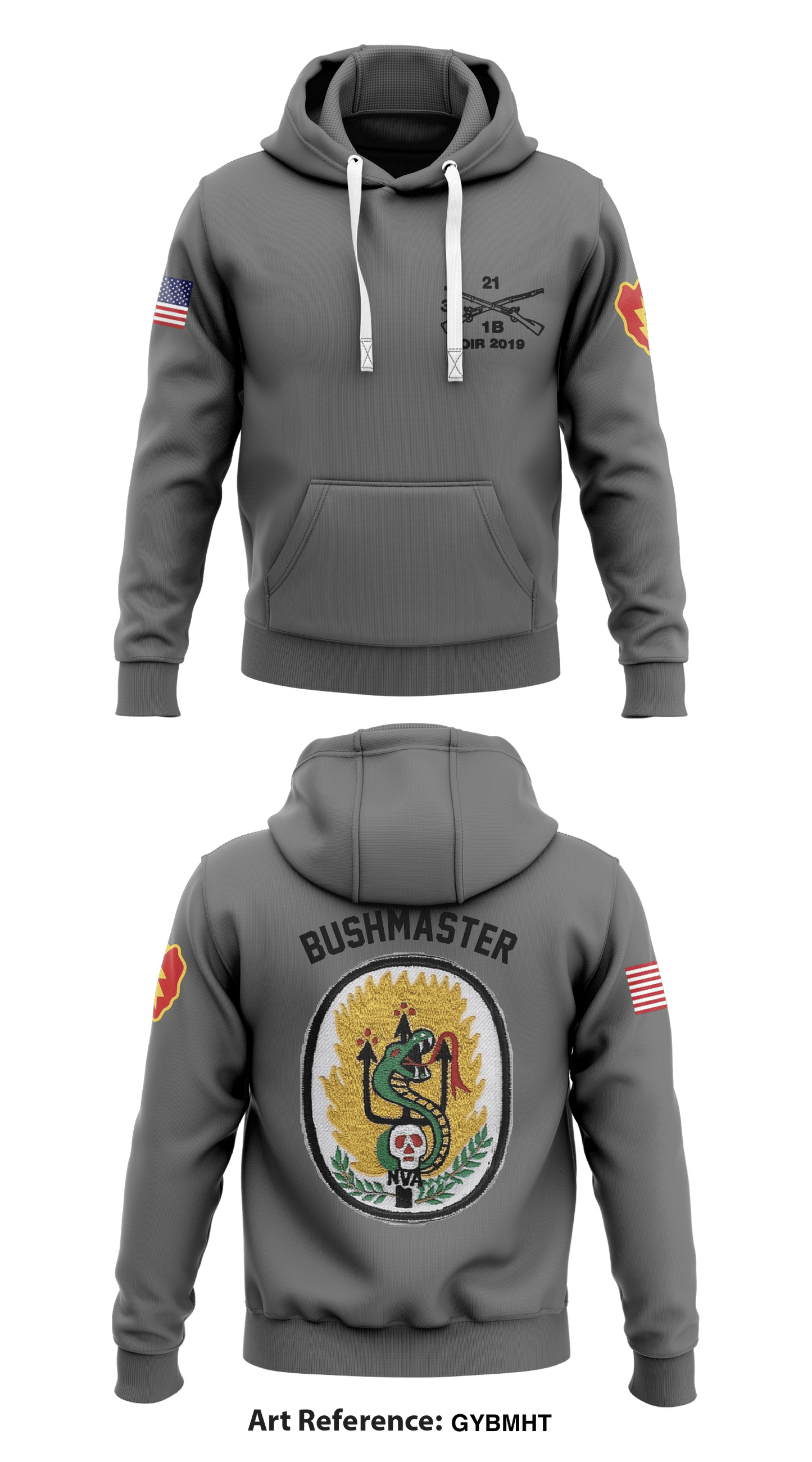 Bravo Company 3-21 IN BN Store 1 Core Men's Hooded Performance Sweatshirt - gyBmHt