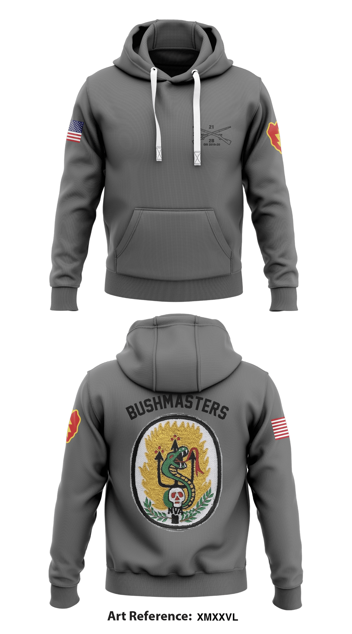 Bravo Company 3-21 IN BN Store 1 Core Men's Hooded Performance Sweatshirt - xmxxvL
