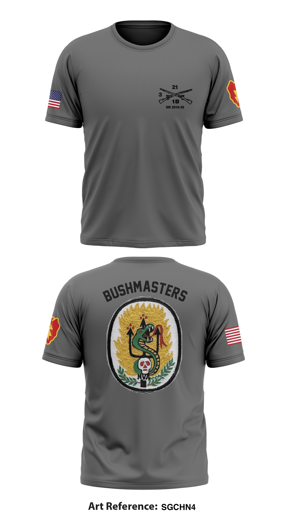 Bravo Company 3-21 IN BN Store 1 Core Men's SS Performance Tee - SgCHn4