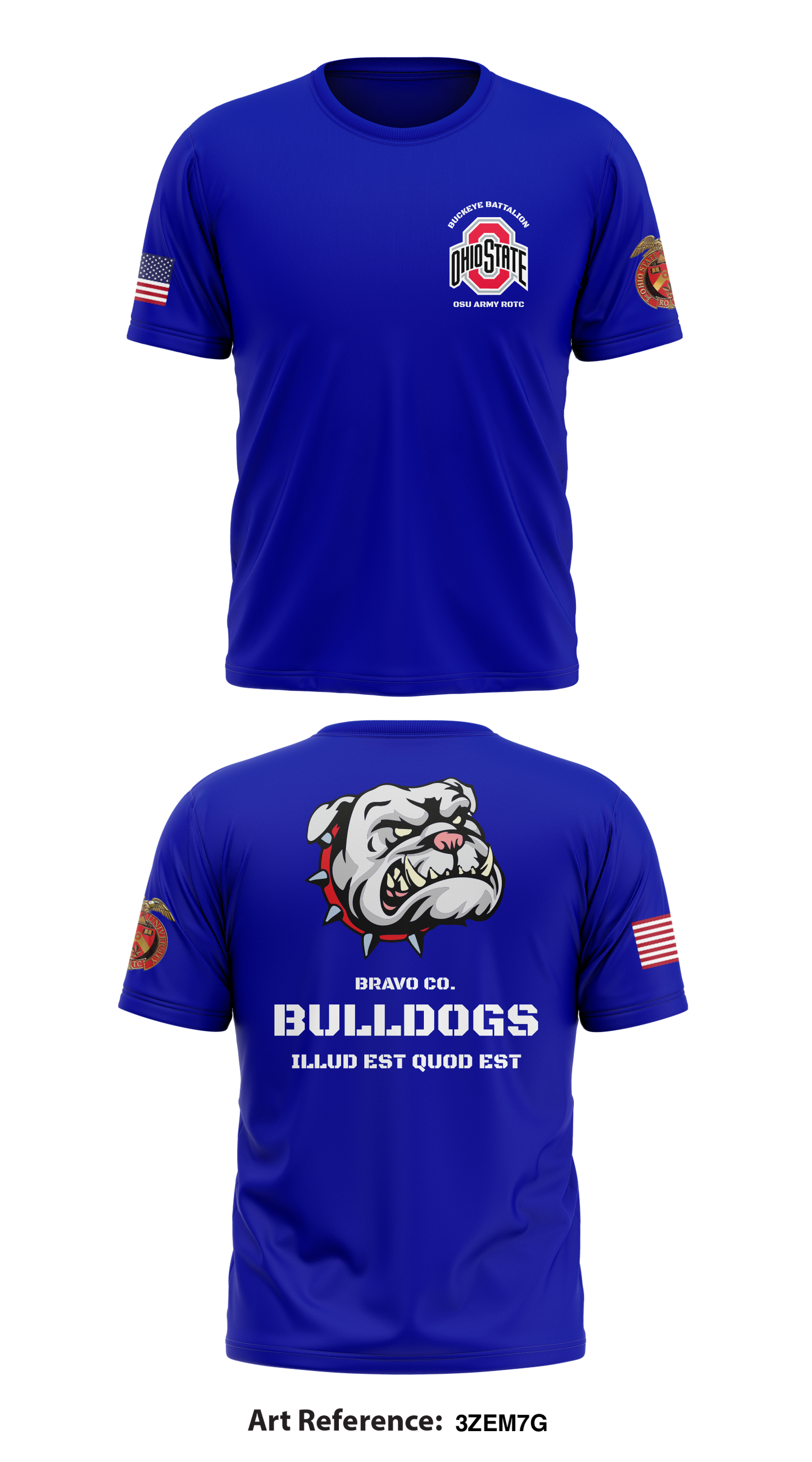 Bravo Company. Buckeye Battalion. OSU Army ROTC. Store 1 Core Men's SS Performance Tee - 3ZEm7G