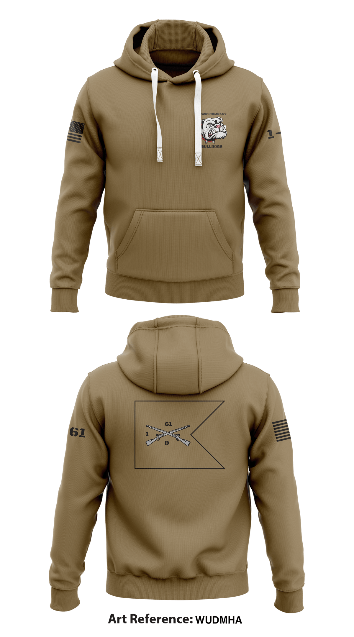 Bravo Company 1-61 Infantry Store 1 Core Men's Hooded Performance Sweatshirt - WuDmha